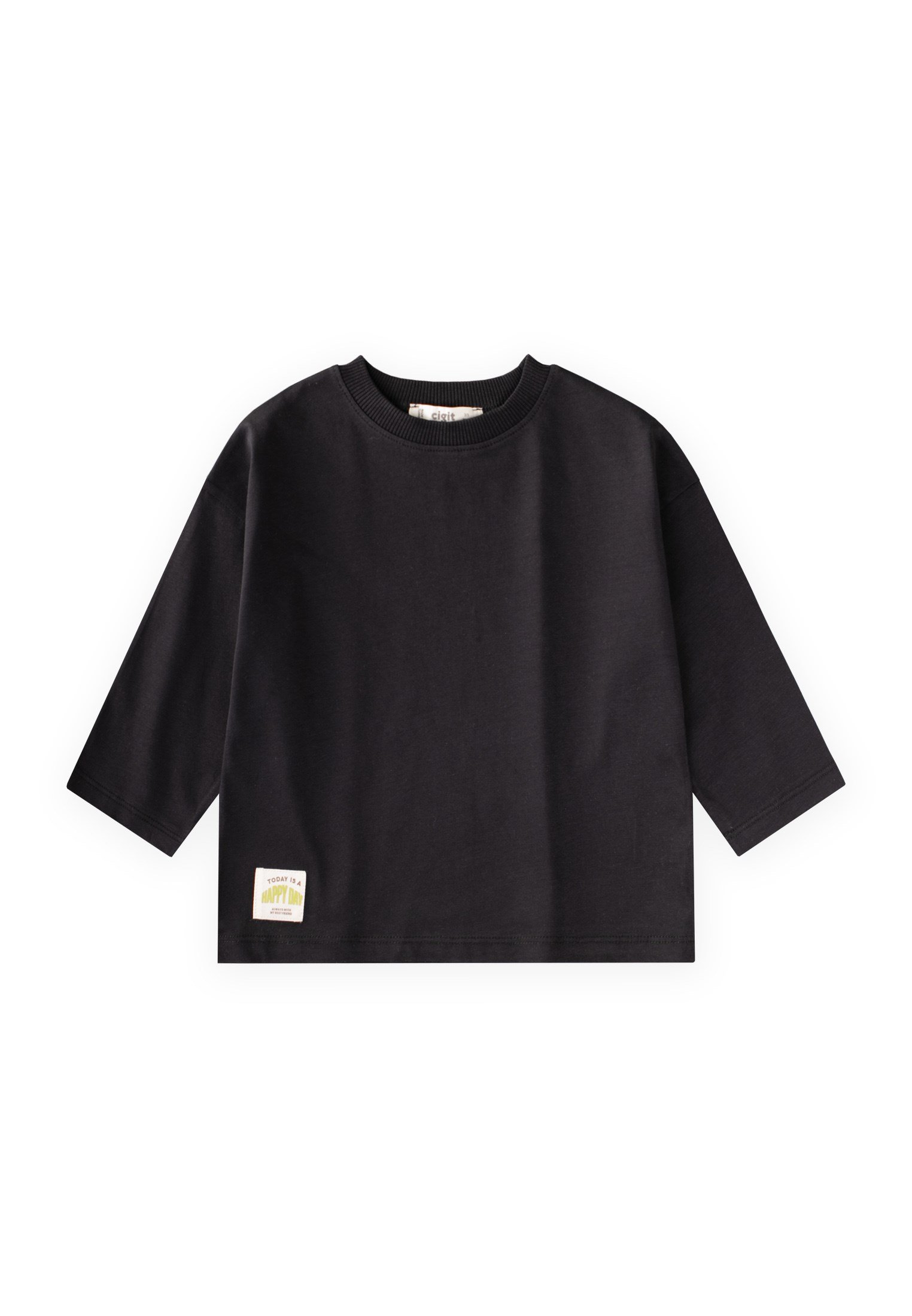 CigitOversize  Mevsimlik T-Shirt 2-10 Yaş SİYAH