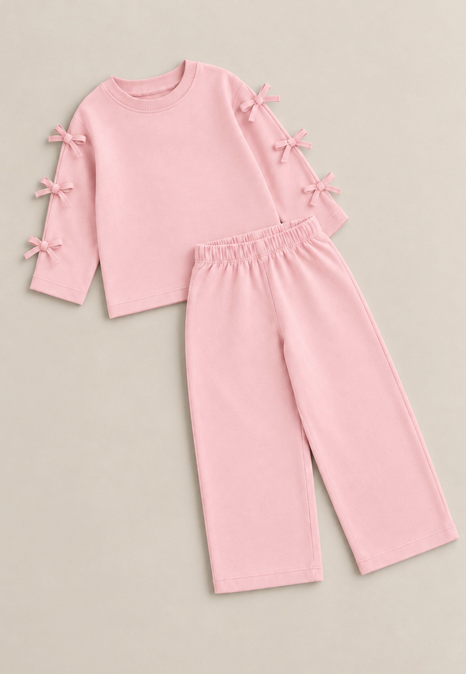 CigitMevsimlik Sweatshirt Takım 2-8 Yaş PUDRA PEMBE