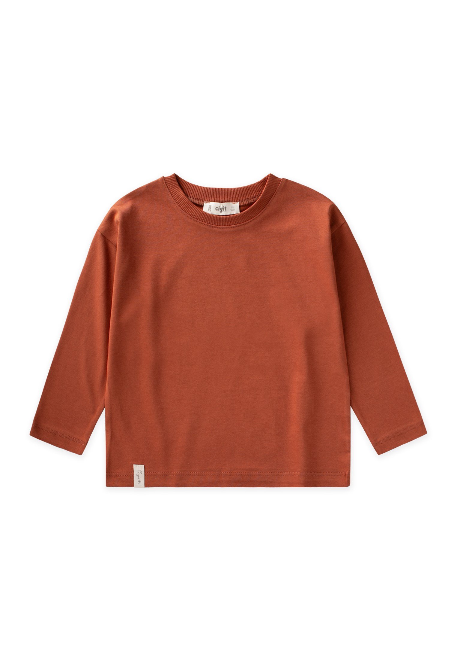 CigitMevsimlik Basic T-Shirt 8-12 Yaş KİREMİT