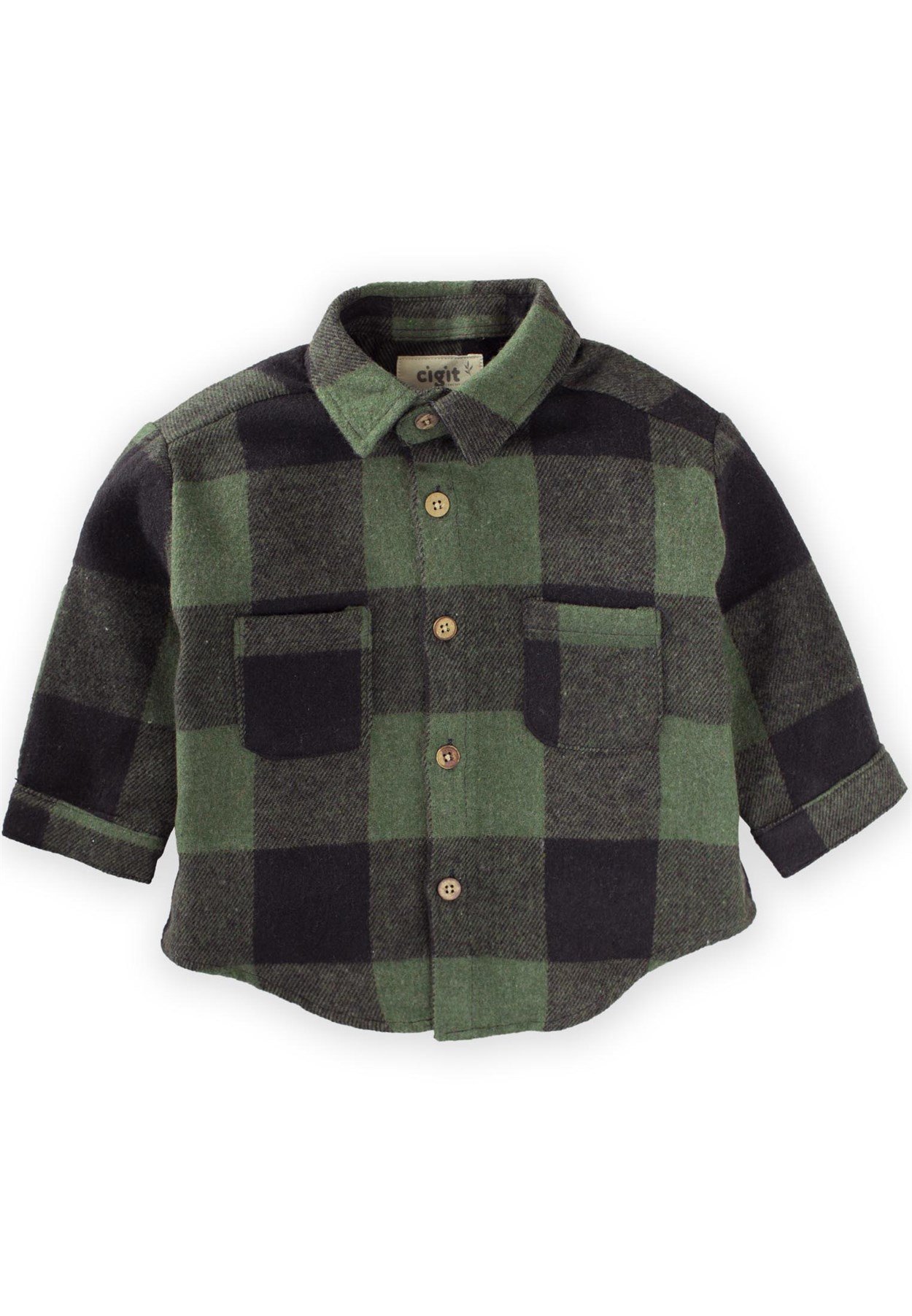 81064 - 5026CigitOduncu Gömleği 1-7 Yaş HAKİ YEŞİL