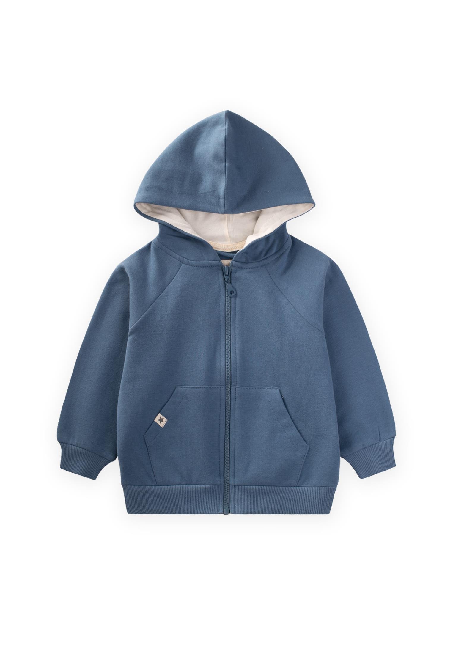 CigitKapşonlu Fermuarlı Hırka 1-14 Yaş İNDİGO MAVİ
