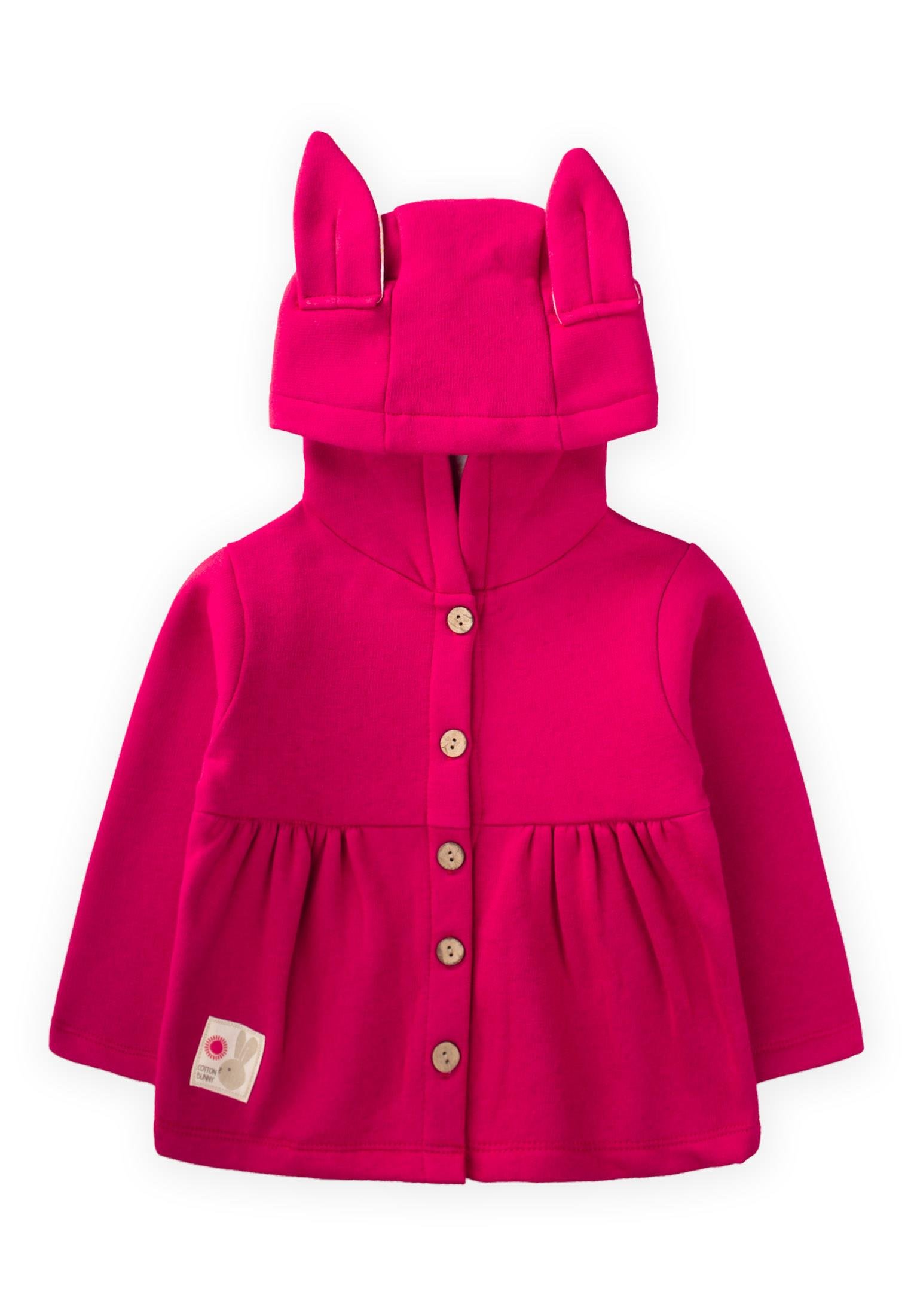 CigitTavşan Kulaklı Kız Hırka 1-5 Yaş FUŞYA