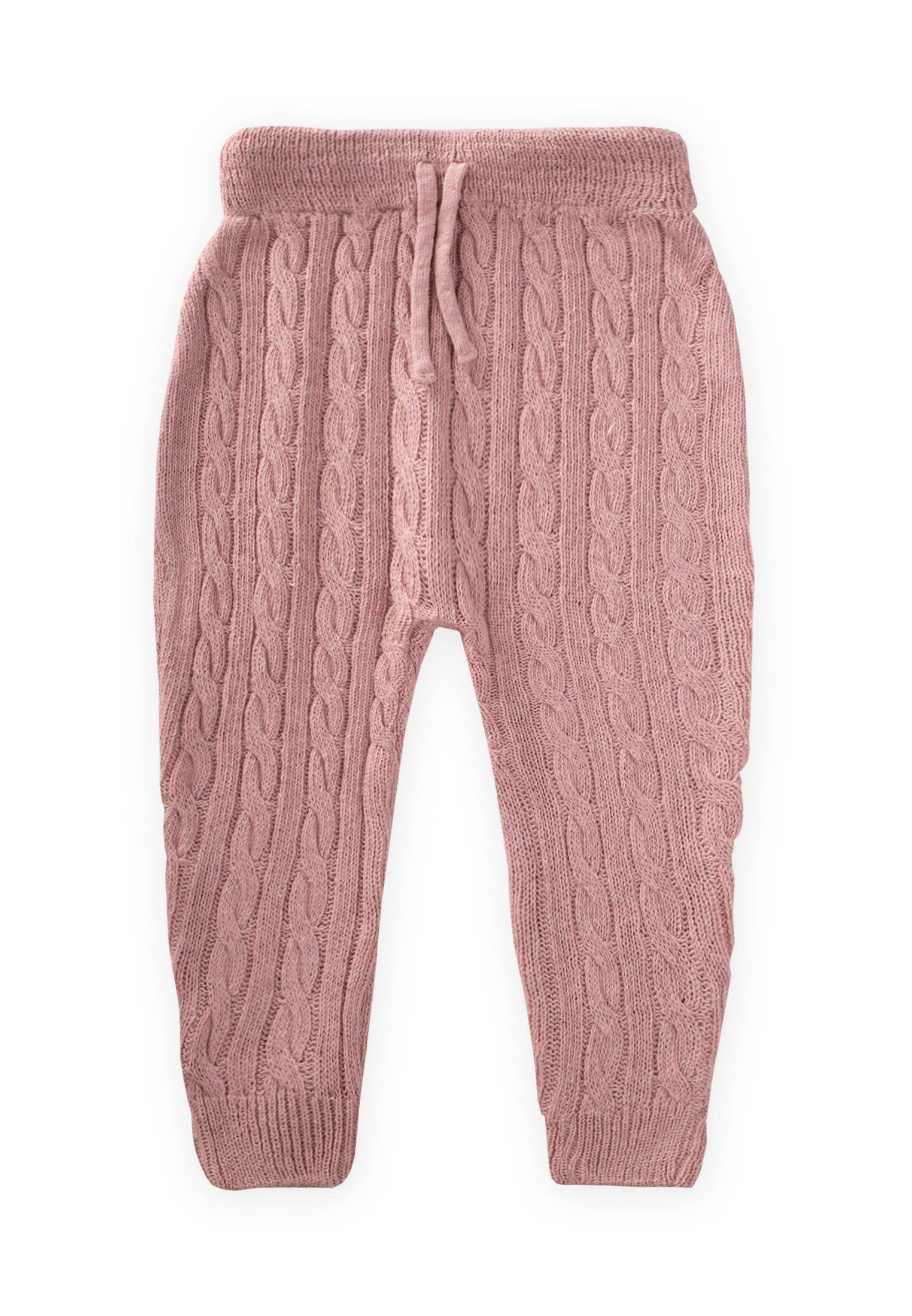 CigitSaç Örgü Triko Pantolon 1-5 Yaş PUDRA PEMBE