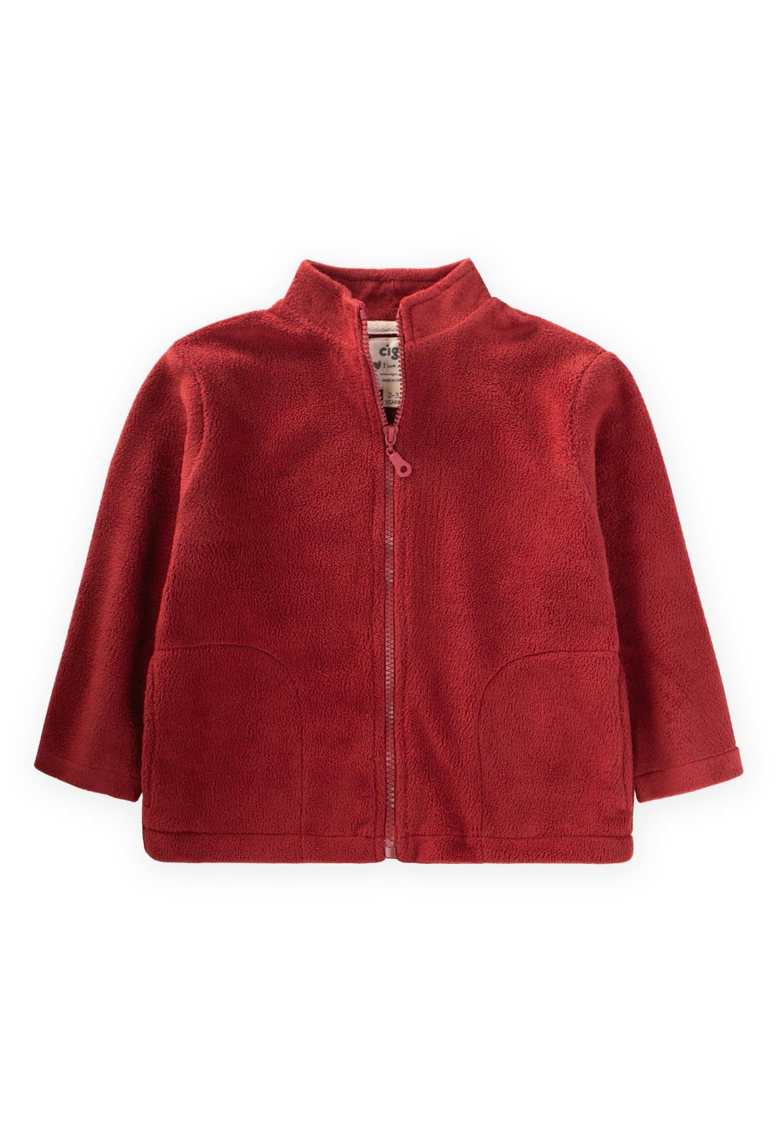 CigitYakalı Fermuarlı Polar 2-8 Yaş BORDO