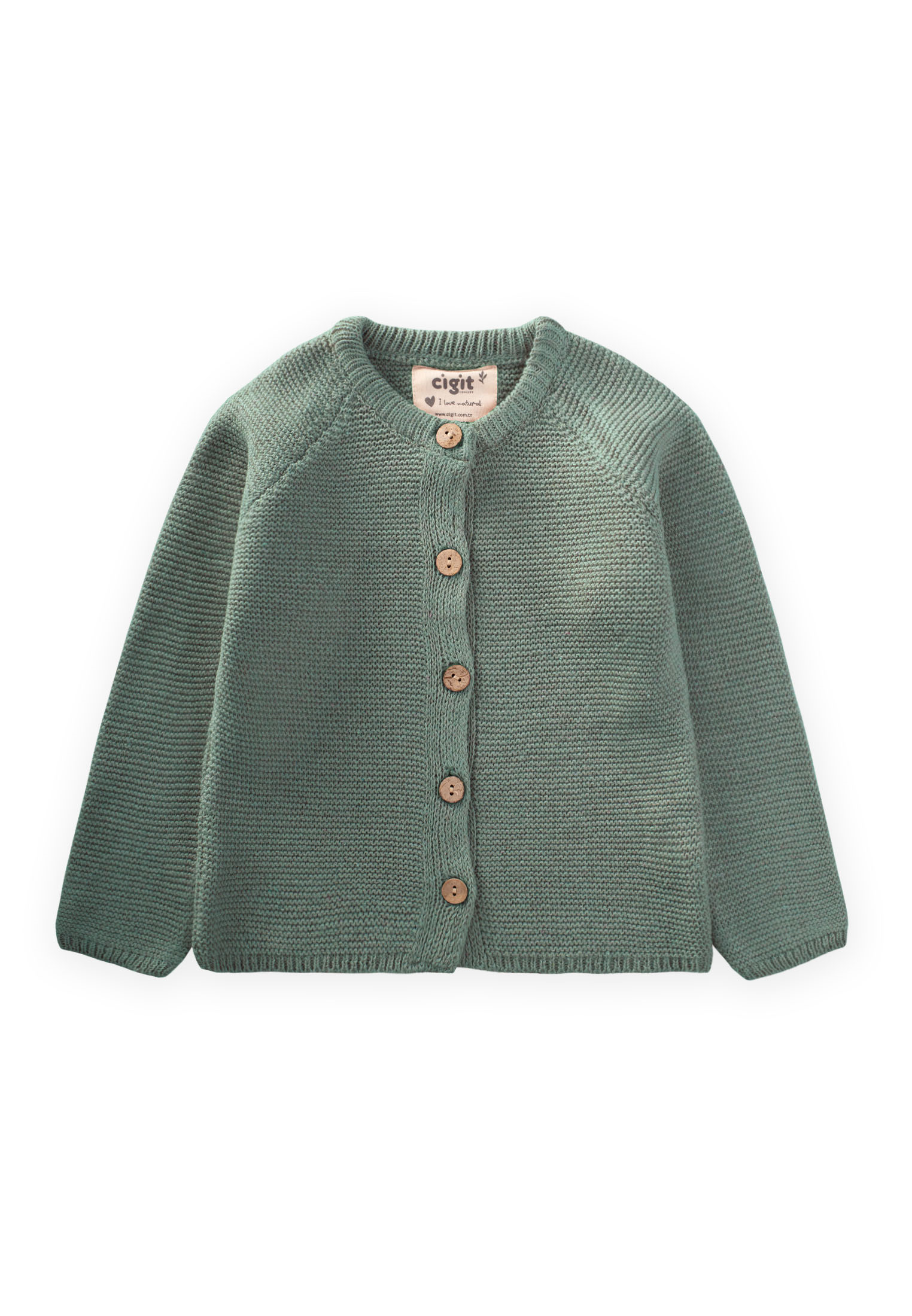 CigitLinks Triko Hırka 1-8 Yaş HAKİ YEŞİL