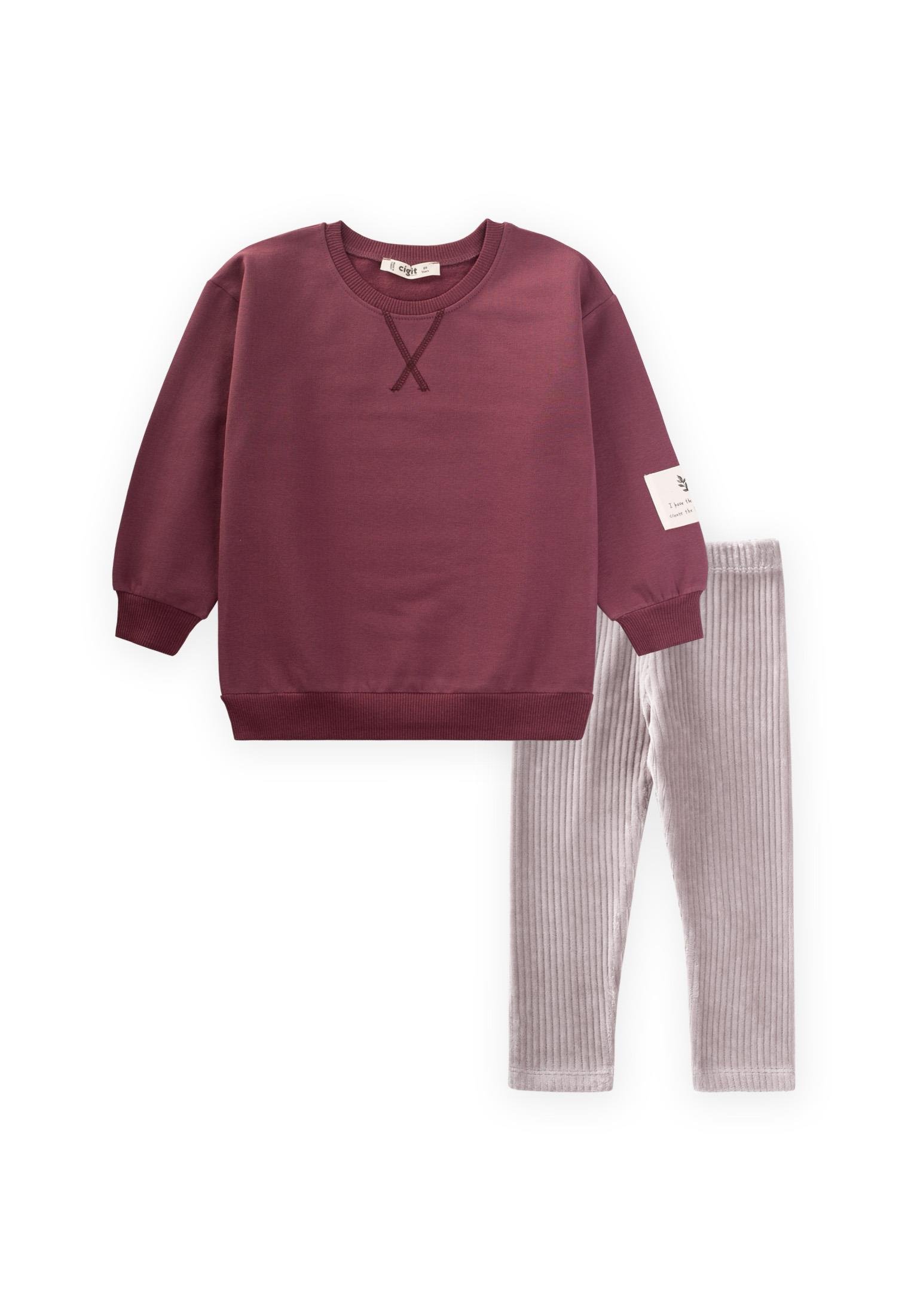 CigitSweatshırt Takım 2-10 Yaş MÜRDÜM