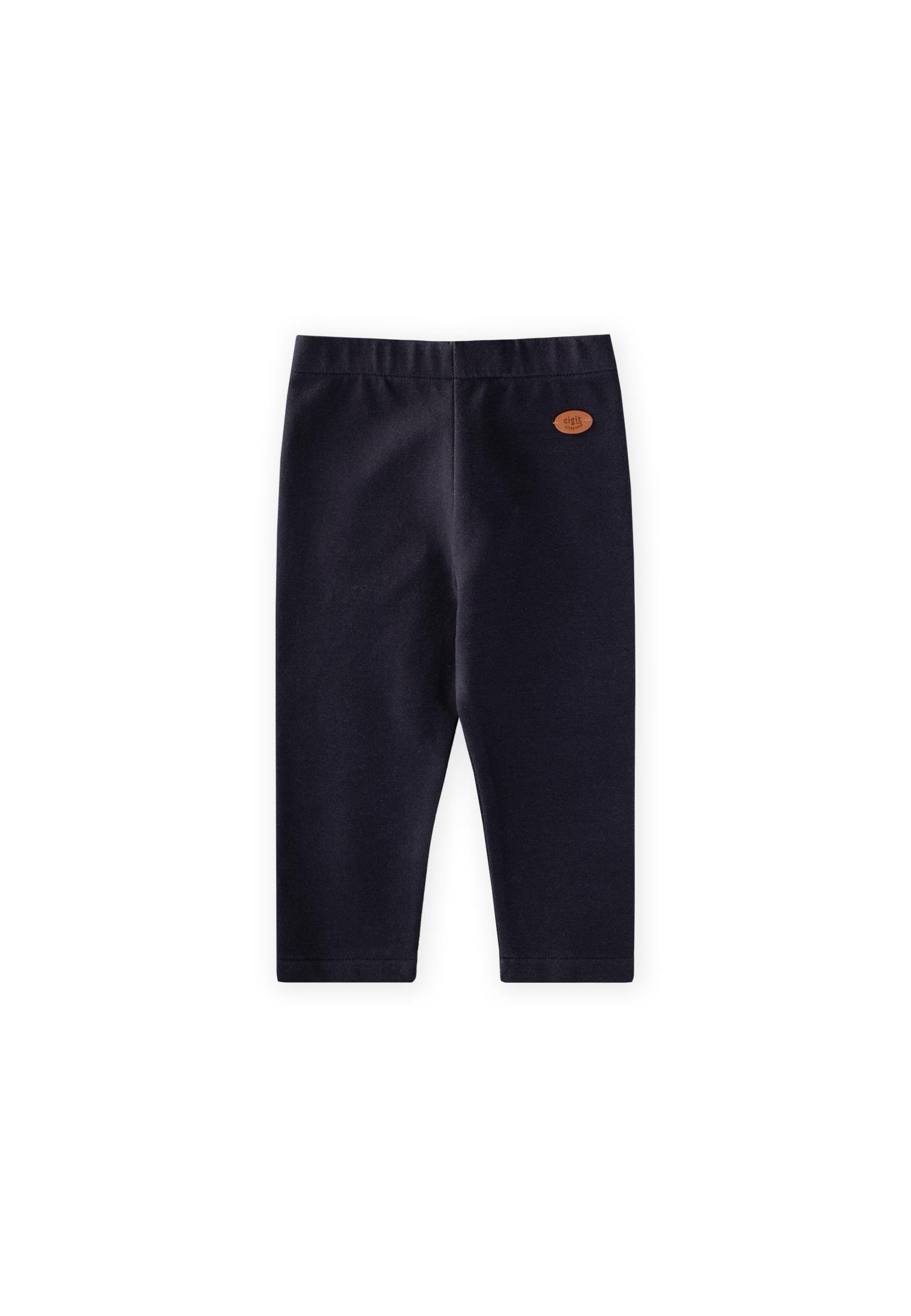 CigitBasic Şardonlu Tayt 1-8 Yaş LACİVERT