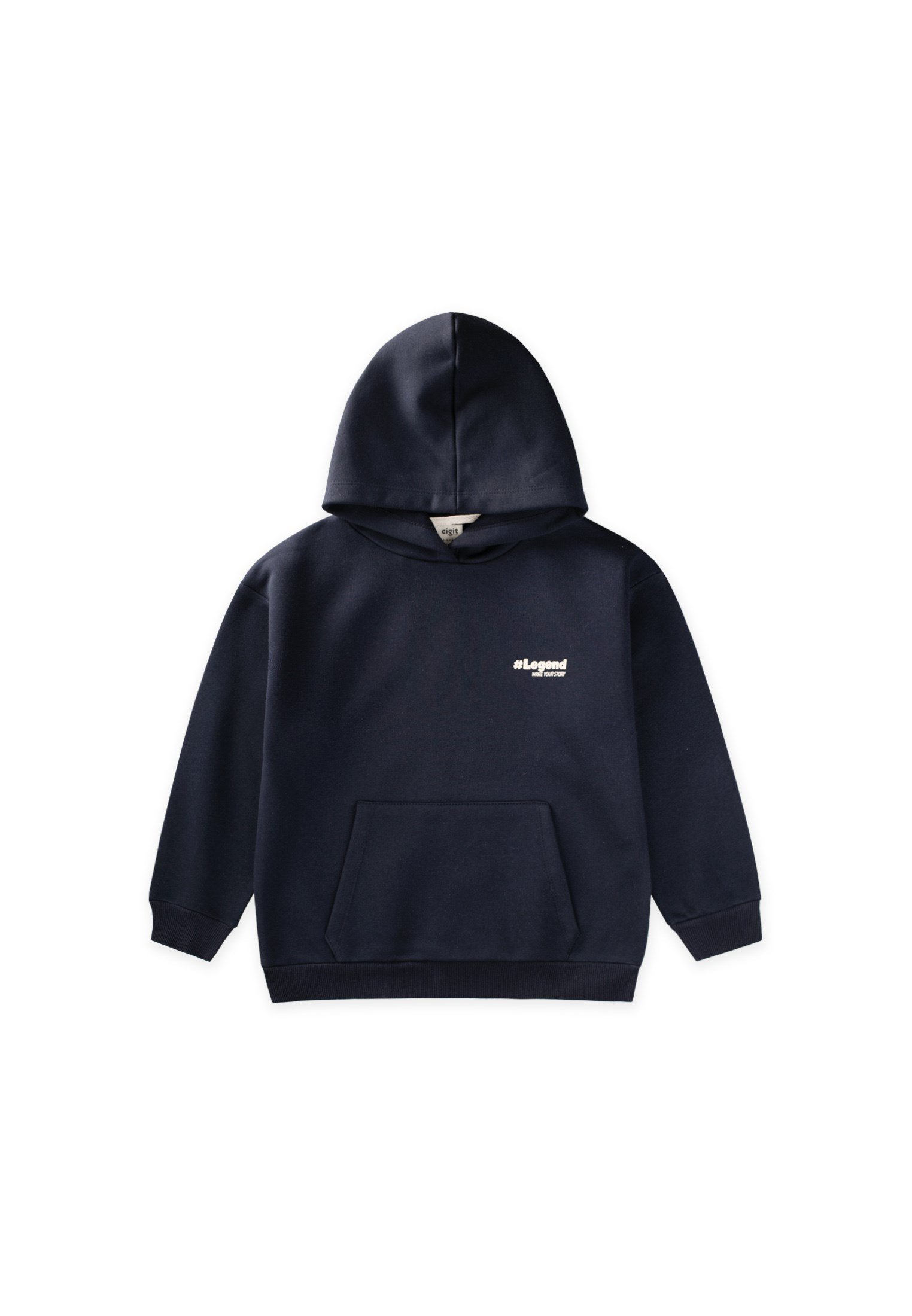 CigitKapşonlu Cepli Sweatshirt 8-12 Yaş LACİVERT