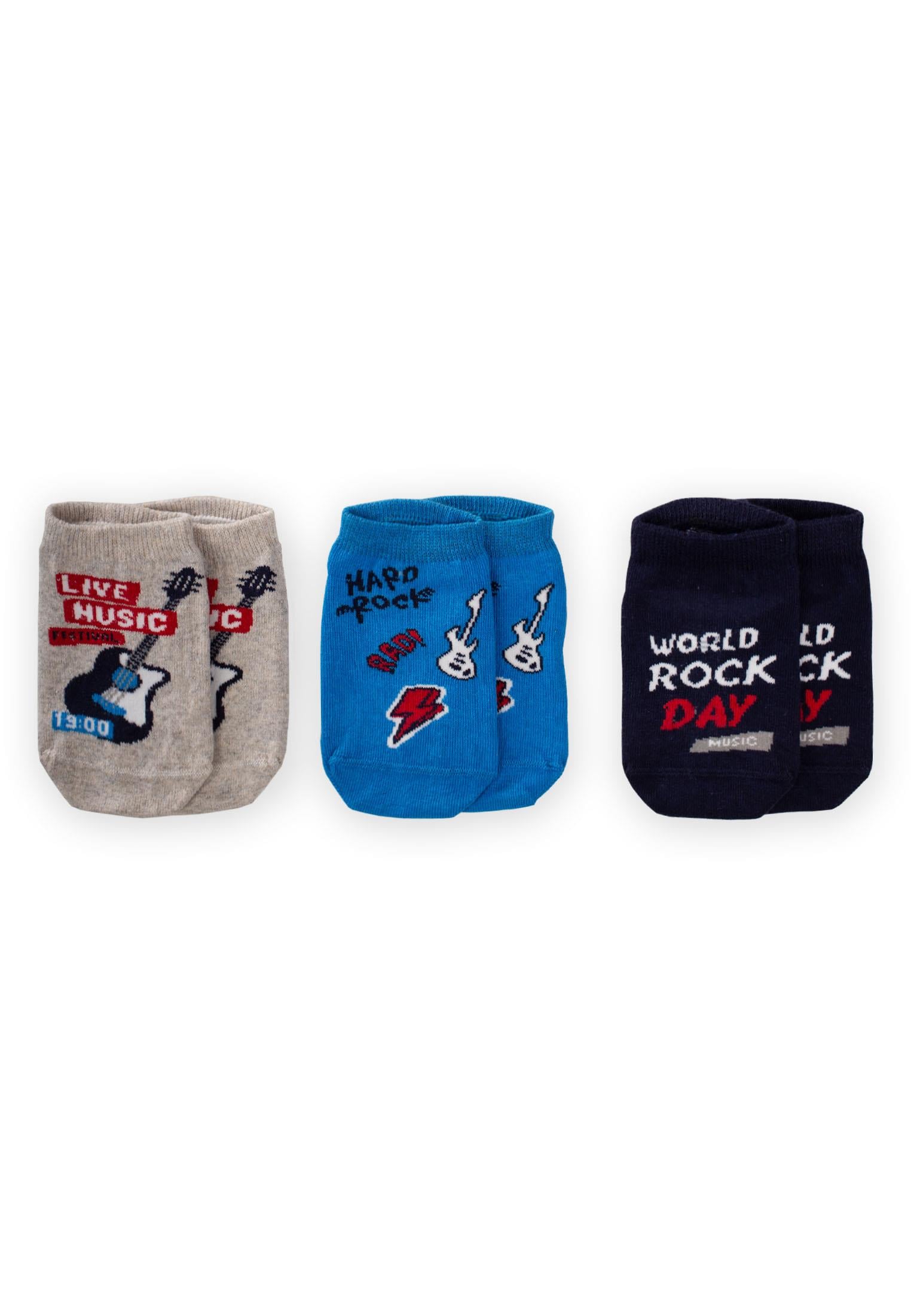 CigitÜç lü Rock Patik Çorap 3-10 Yaş Karışık Renkli 1