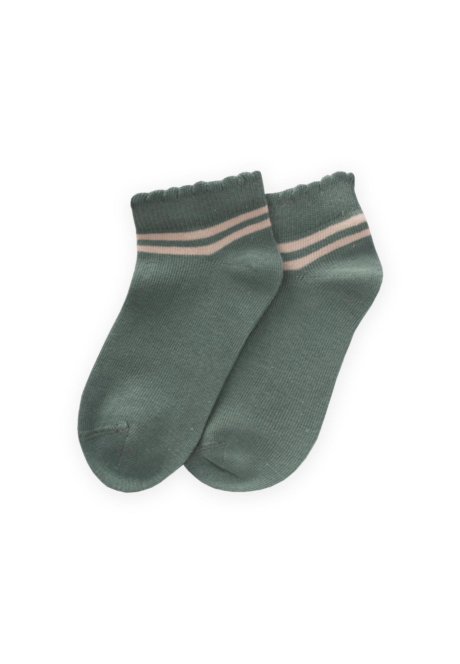 CigitÇemberli Güpürlü Çocuk Patik Çorabı 5-12 Yaş ÇAĞLA YEŞİLİ