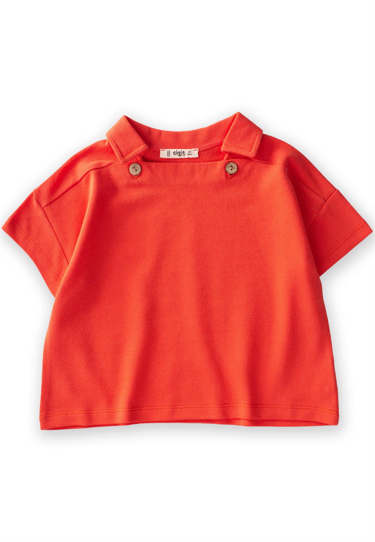 CigitAsimetrik Patlı Lacost 2-7 Yaş KİREMİT