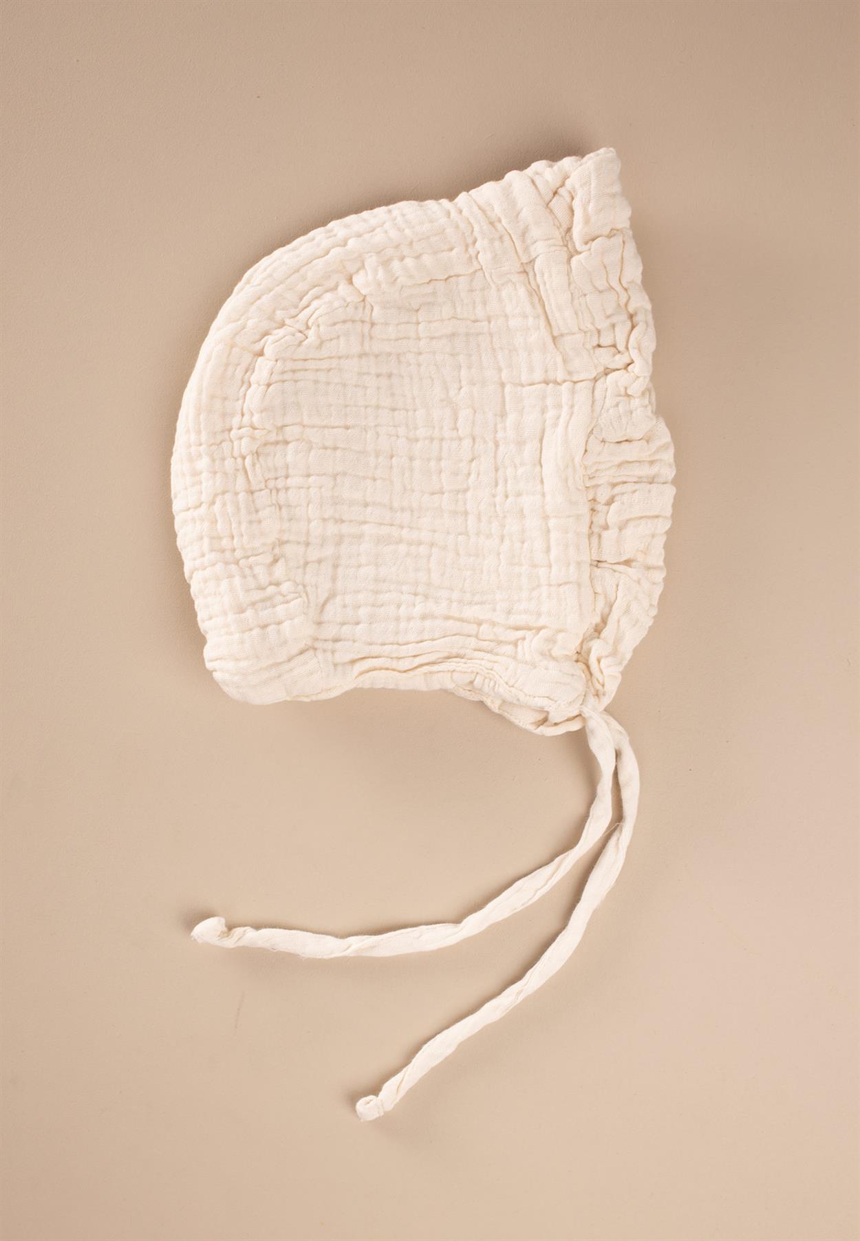 CigitBağlamalı Fırfırlı Müslim Bebek Şapka 0-2 yaş KUM