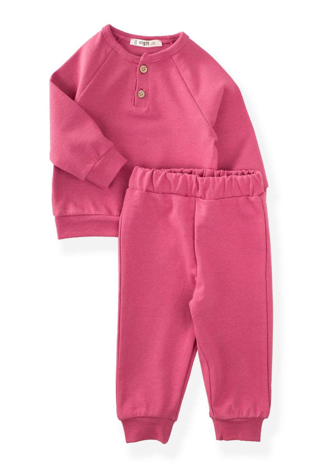 CigitBasıc Mevsimlik Takım 1-5 Yaş Gül Kurusu