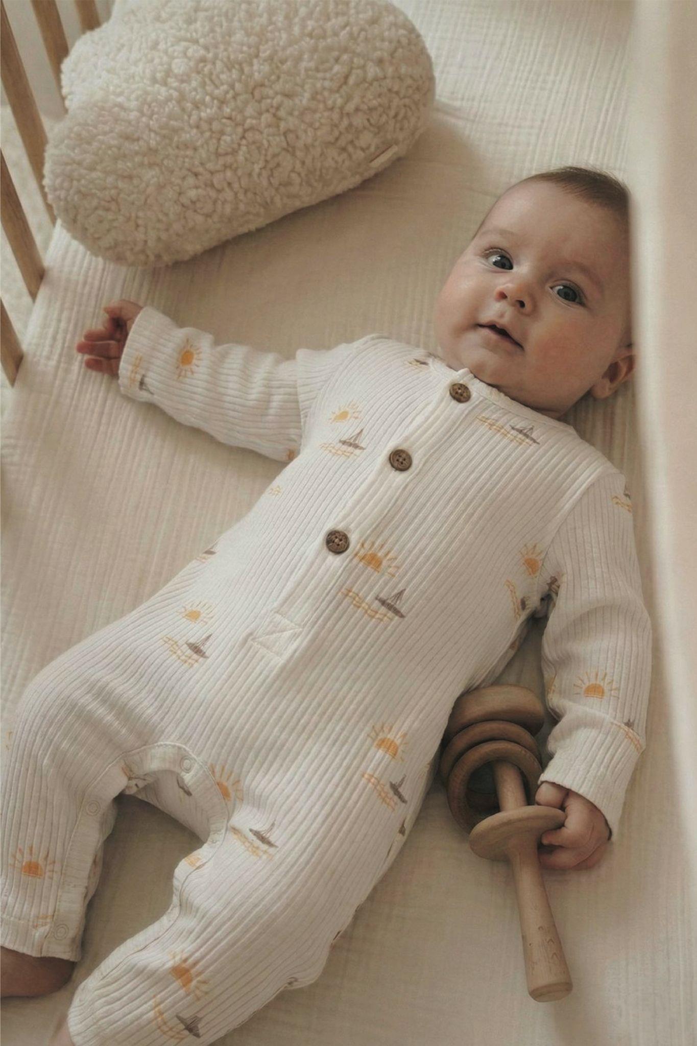 CigitBaskılı Tulum 0-3 Yaş YELKEN DESEN