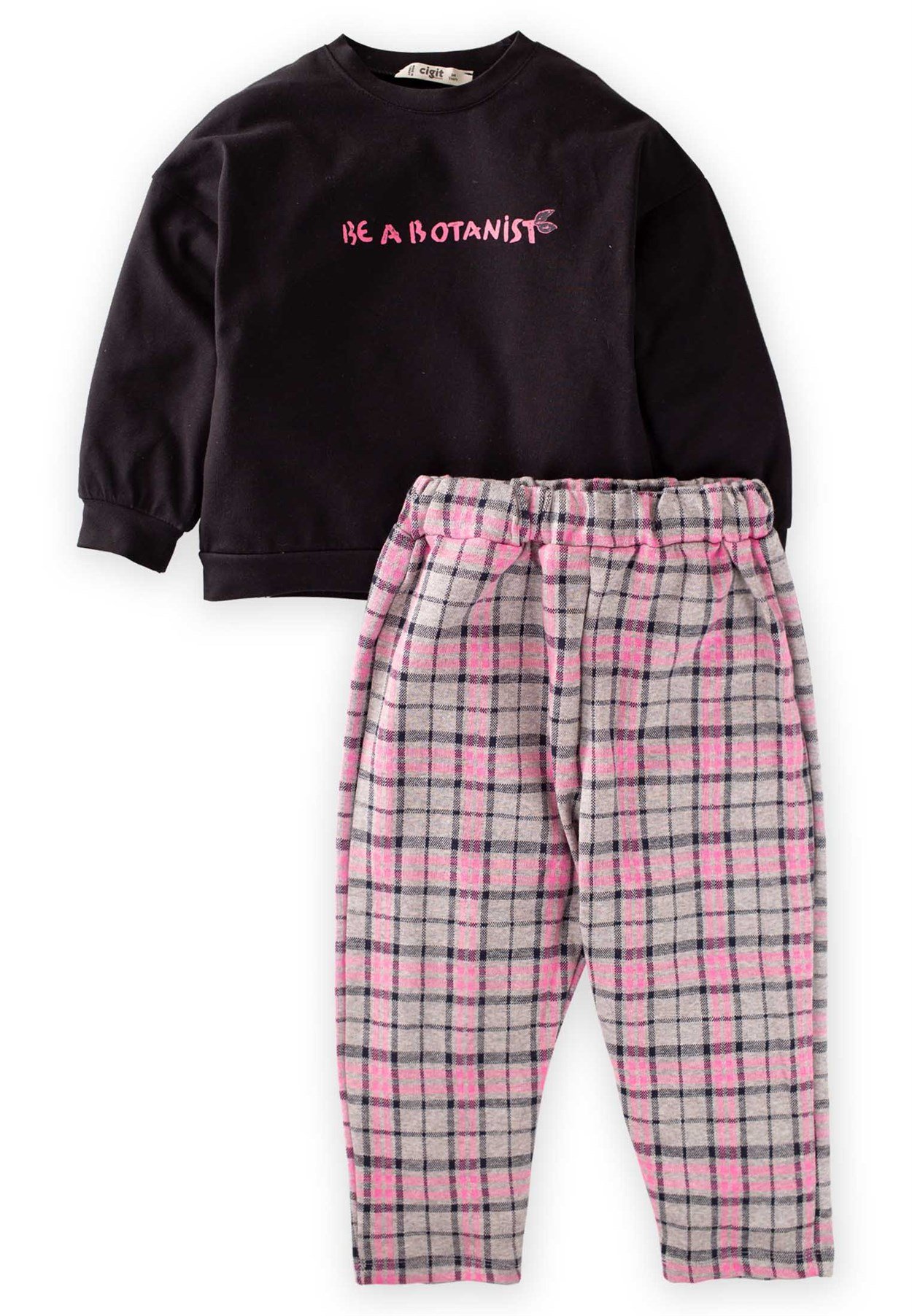 50255 - 5037Be Botaic Baskılı Ekose Pijama Takım 3-9 Yaş Siyah - Fırsat ÜrünüCigitBe Botaic Baskılı Ekose Pijama Takım 3-9 Yaş Siyah