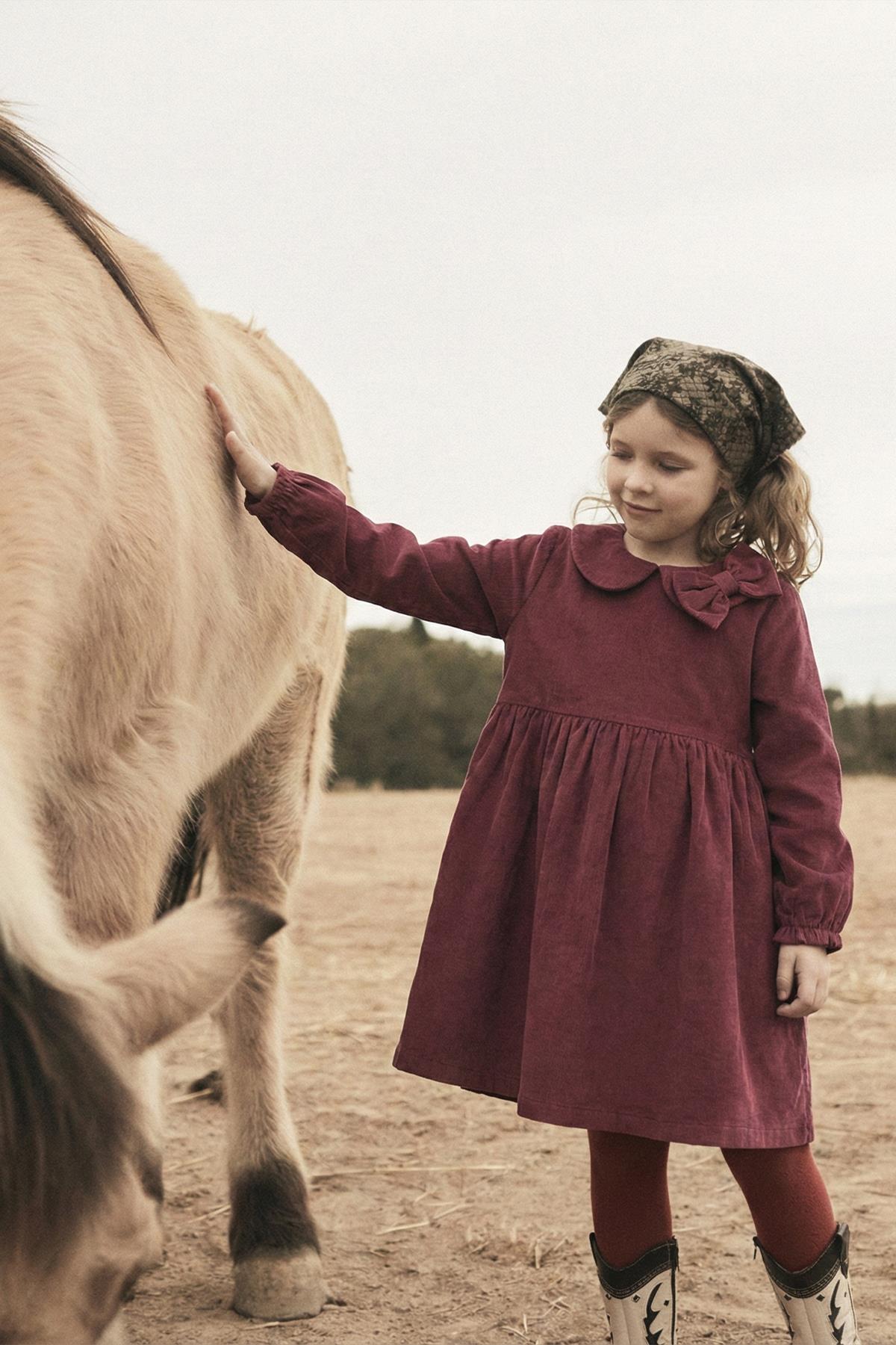 CigitKadife Elbise 1-8 Yaş MÜRDÜM