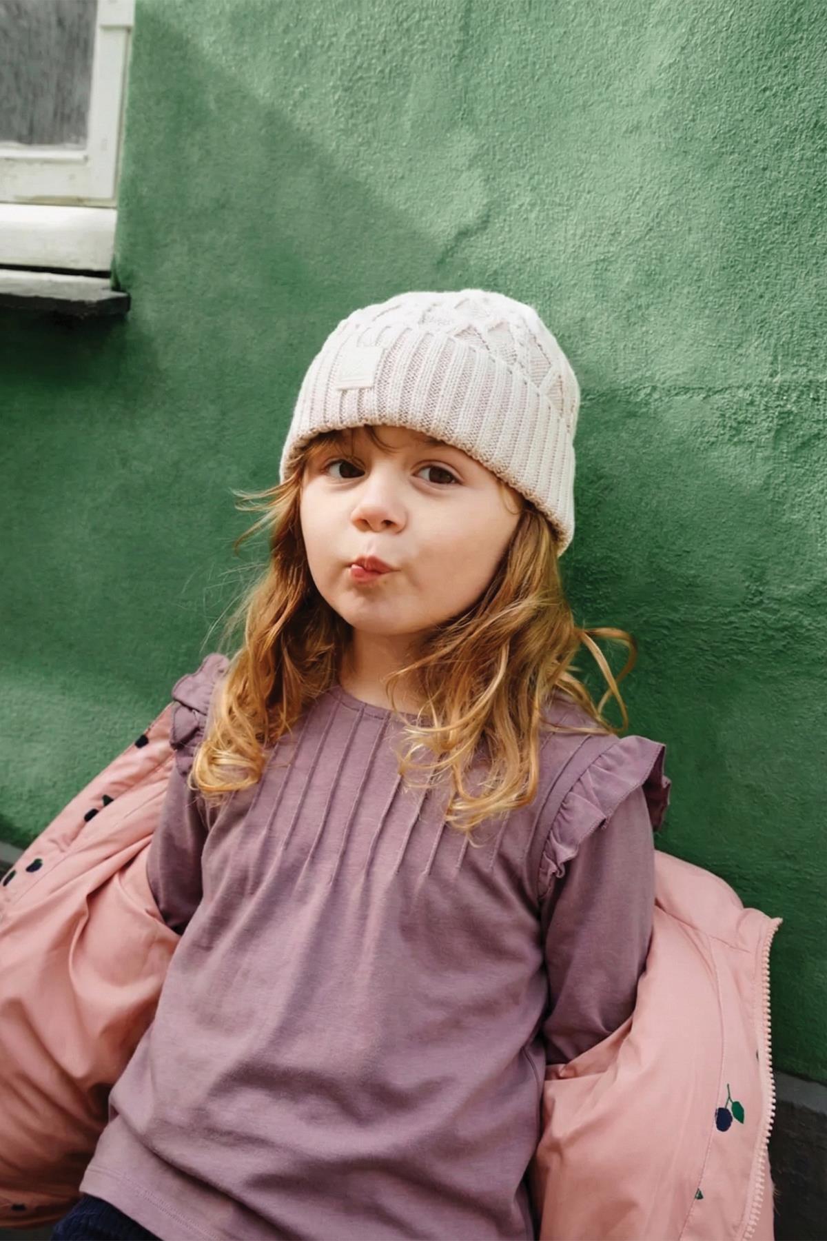 CigitNervür Detaylı T-Shırt 3-10 Yaş Bakır