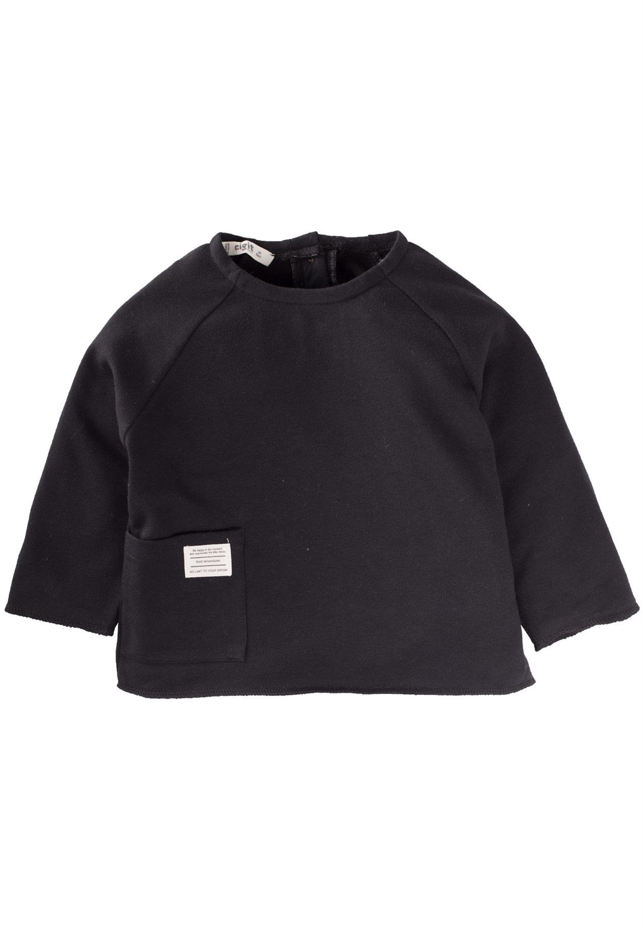 81011 - 5037Cigit - Reglan Kol Cepli Sweat 2-8 Yaş SiyahCigitReglan Kol Cepli Sweat 2-8 Yaş Siyah