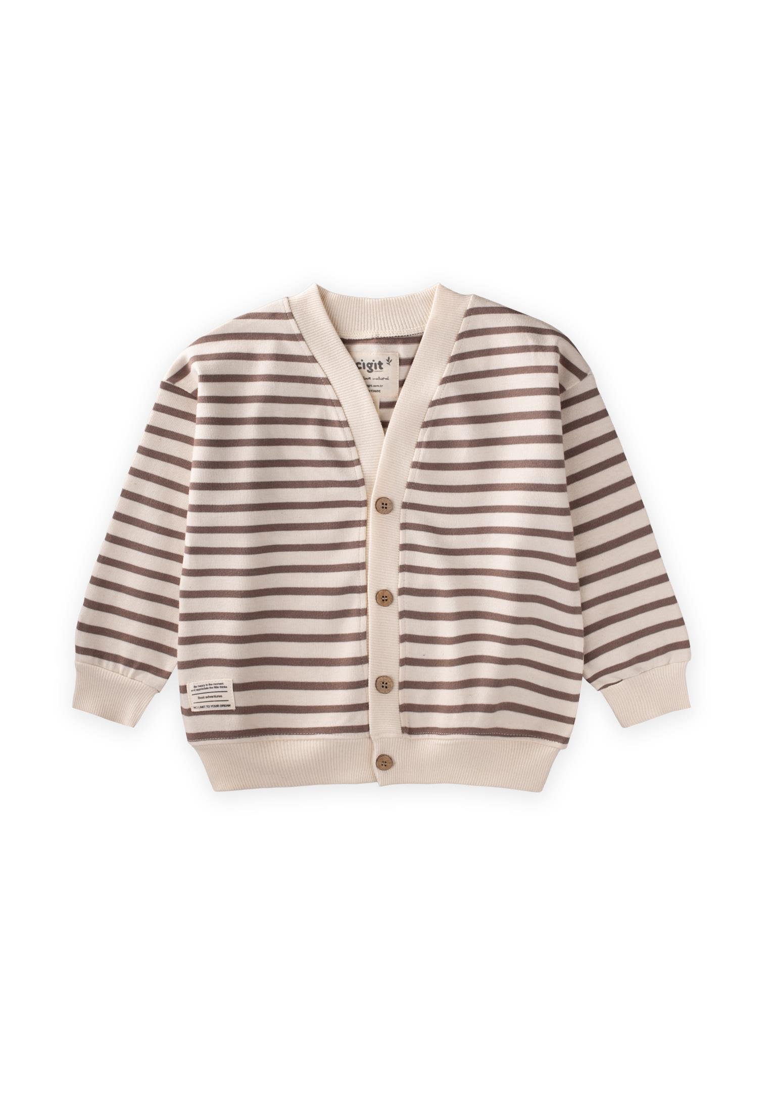 CigitÇizgili Hırka 2-10 Yaş VİZON