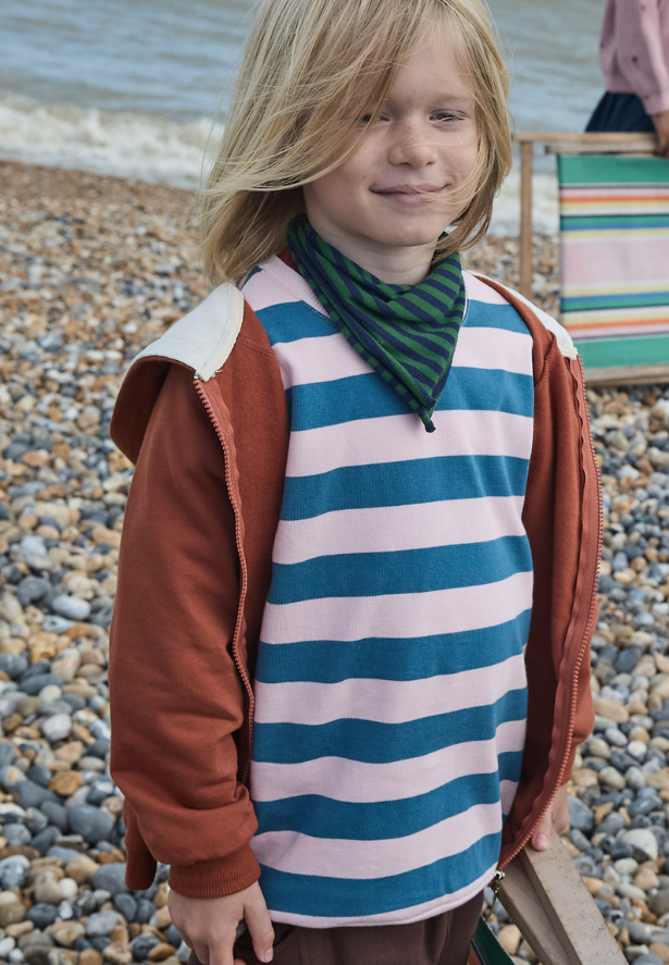 CigitStriped Knitted Sweatshirt 2-12 Years BLUE POWDER