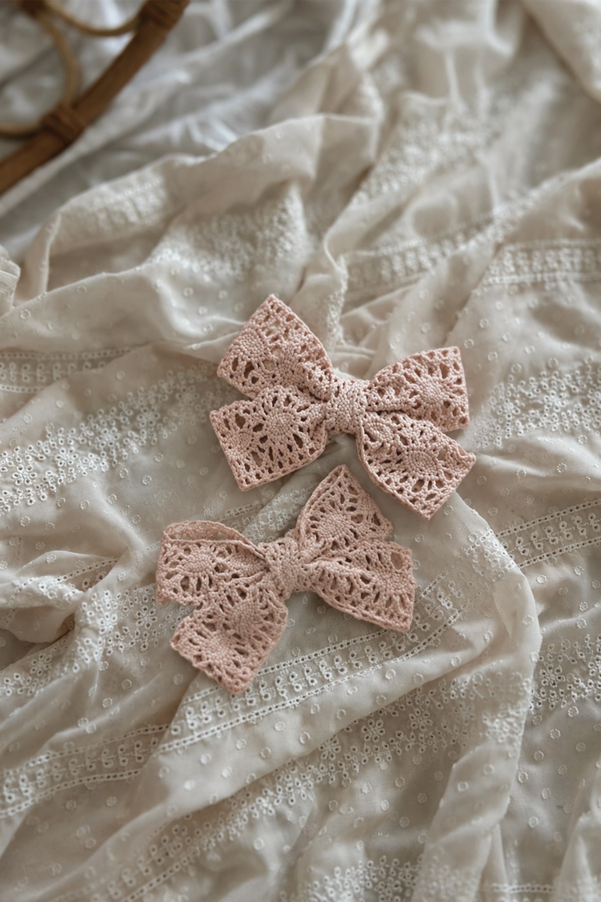 CigitDantel Örmeli İkili Toka Bej