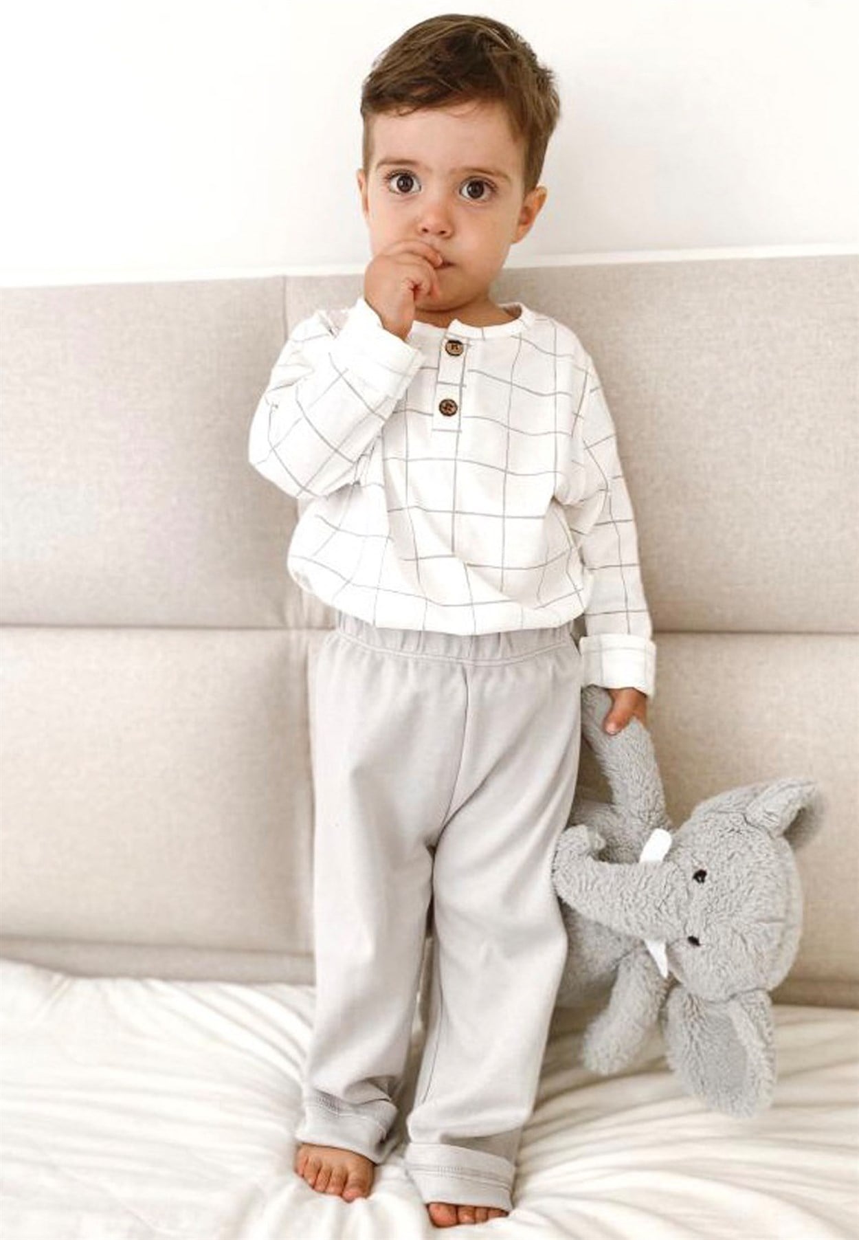 50253 - 5001Desenli Pijama Takım 2-8 Yaş Ekru - CigitCigitDesenli Pijama Takım 2-8 Yaş Ekru
