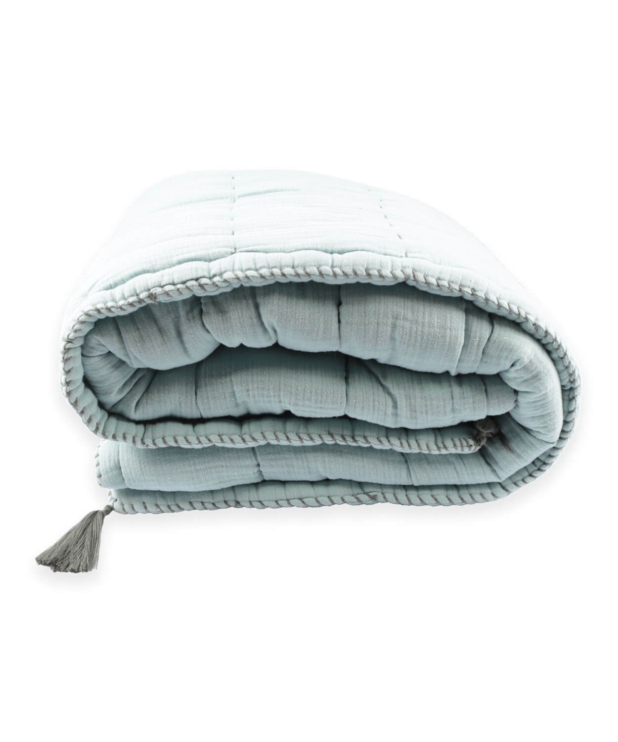 100229-20DOUBLE FACE EL İŞİ OVERLOKLU YORGAN100X120CM MİNT YEŞİL - cigit.com.trCigitMüslin El İşi Overloklu Yorgan100X120 cm Mint Yeşil