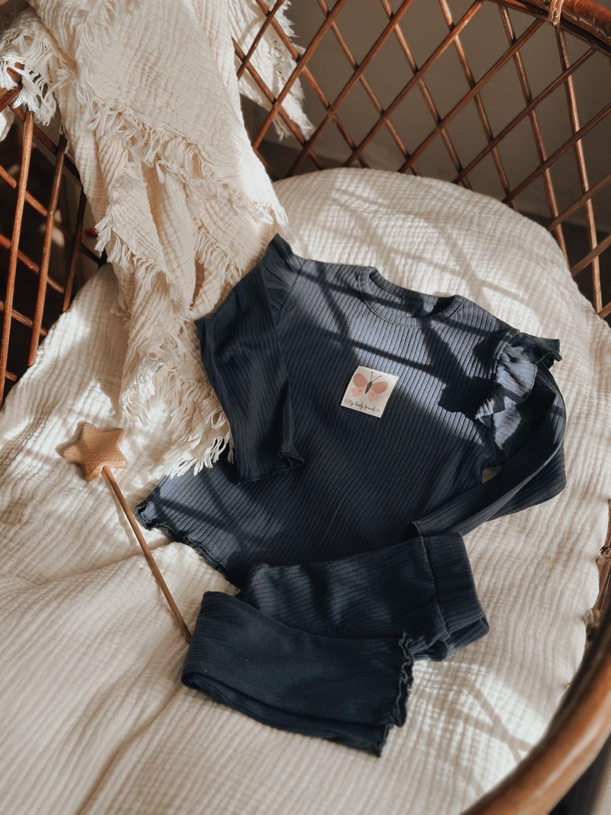 CigitEtiket Detaylı Mevsimlik Kız Takım 1-10 Yaş LACİVERT