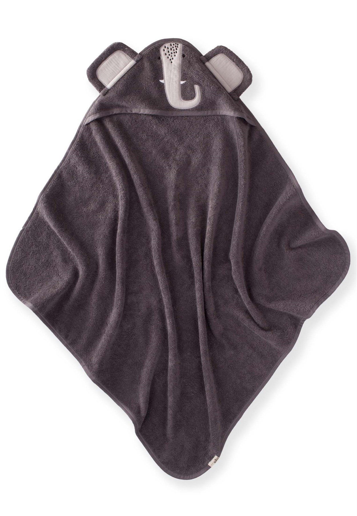 100314 - 5015CigitElephant Pattern Triangle Towel 75X75 Cm Smoked