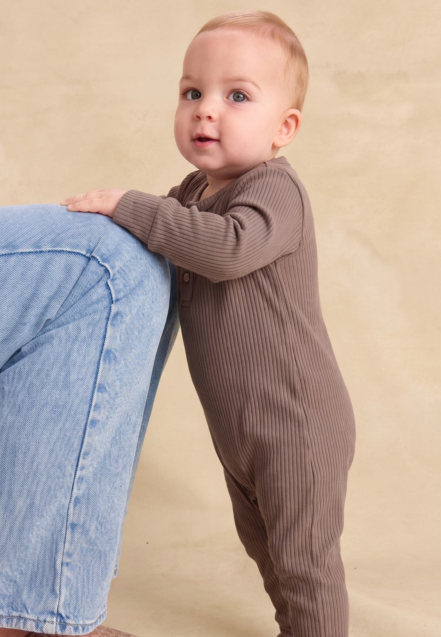 CigitCorduroy Overalls 0-3 years old Mink