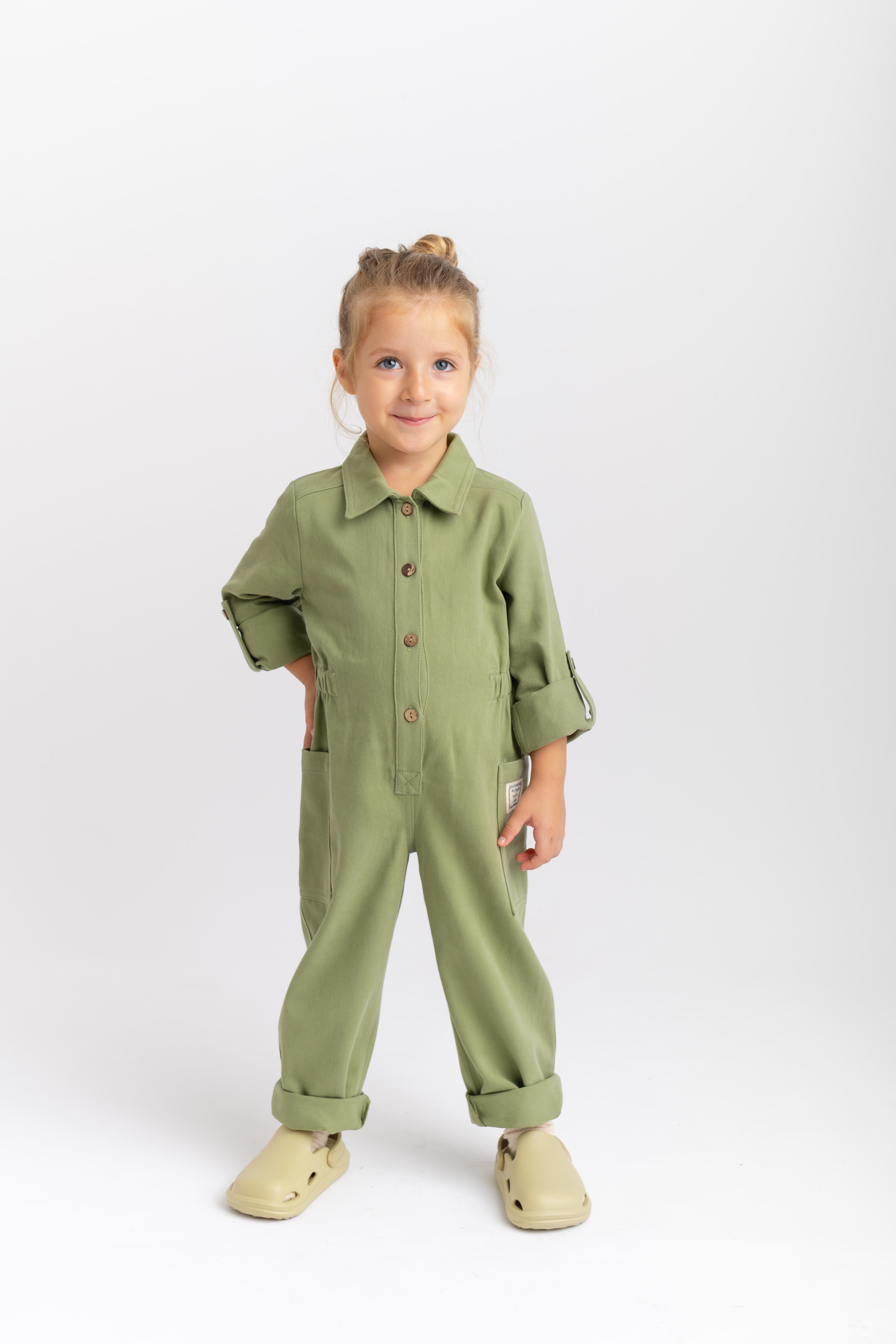 CigitGabardine Jumpsuit 2-7 Years OLIVE