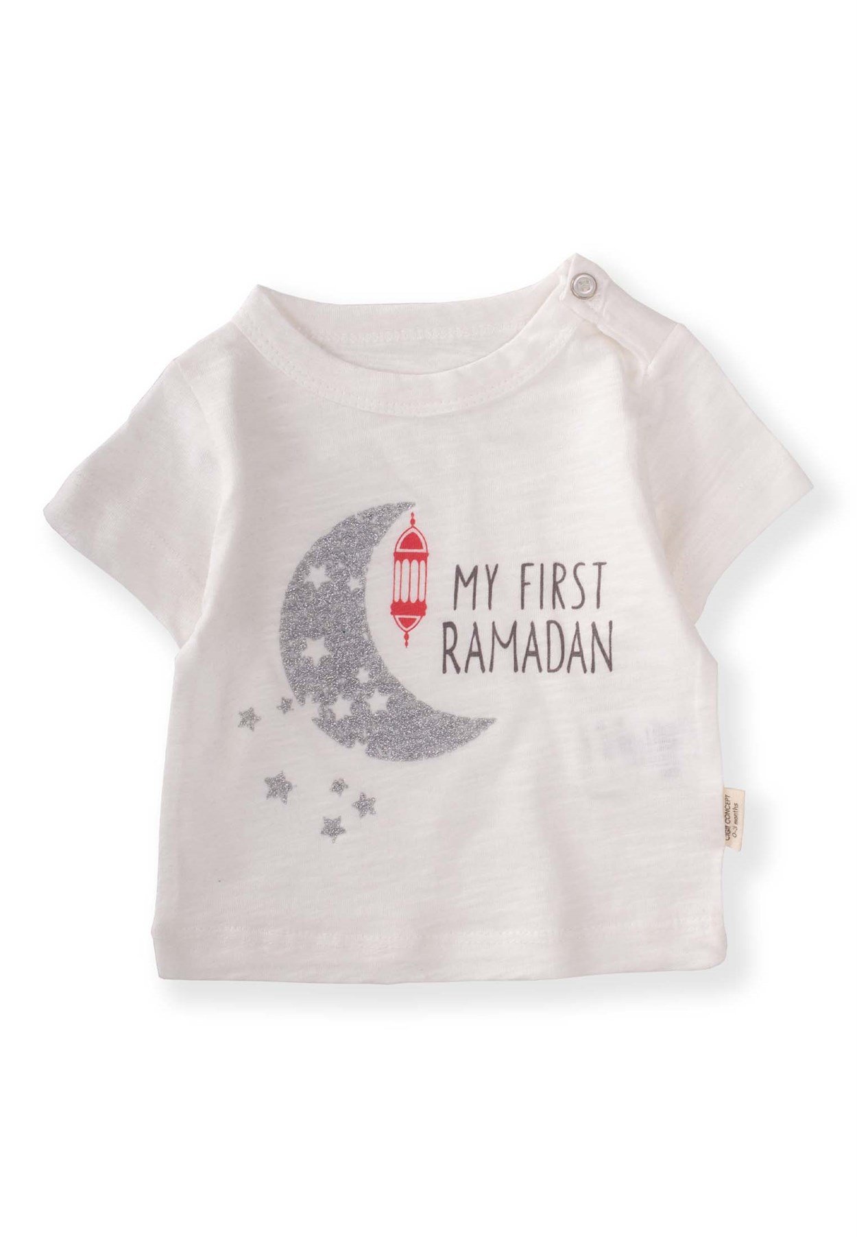 61542 - 013İlk Ramazanım Baskılı Bebek Tişört 0-18 ay Ekru - CigitCigitİlk Ramazanım Baskılı Bebek Tişört 0-18 ay Ekru