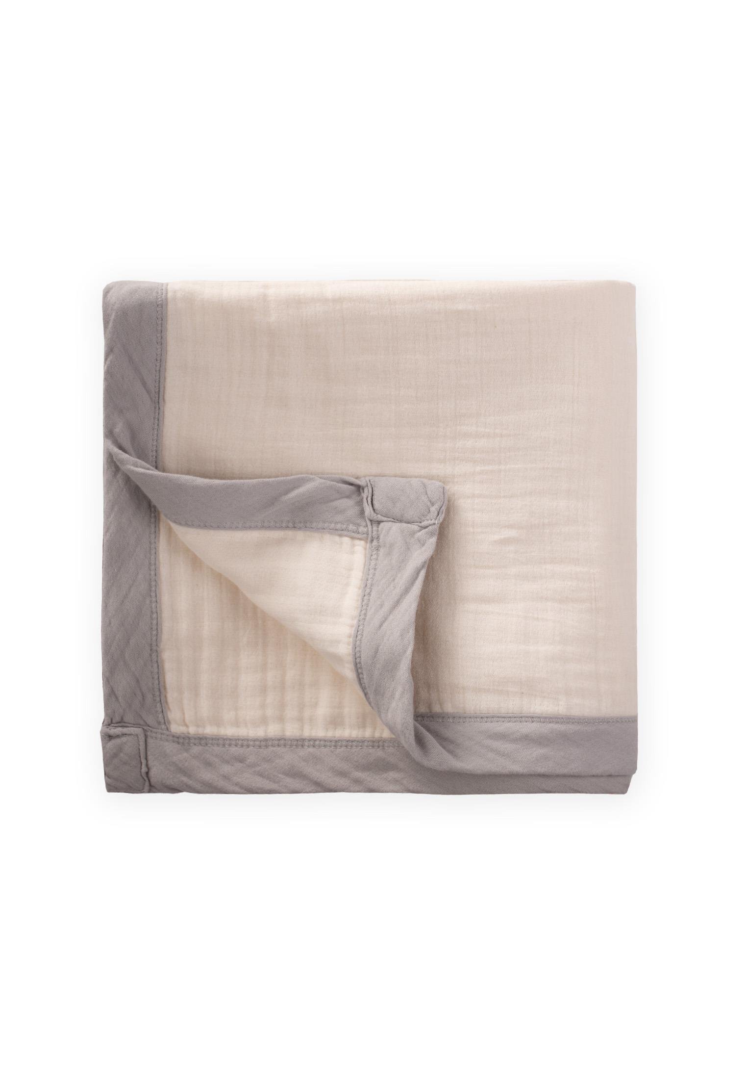 CigitKalın Biyeli Çift Kat Ham Battaniye 85X90 Cm HAM GRİ 