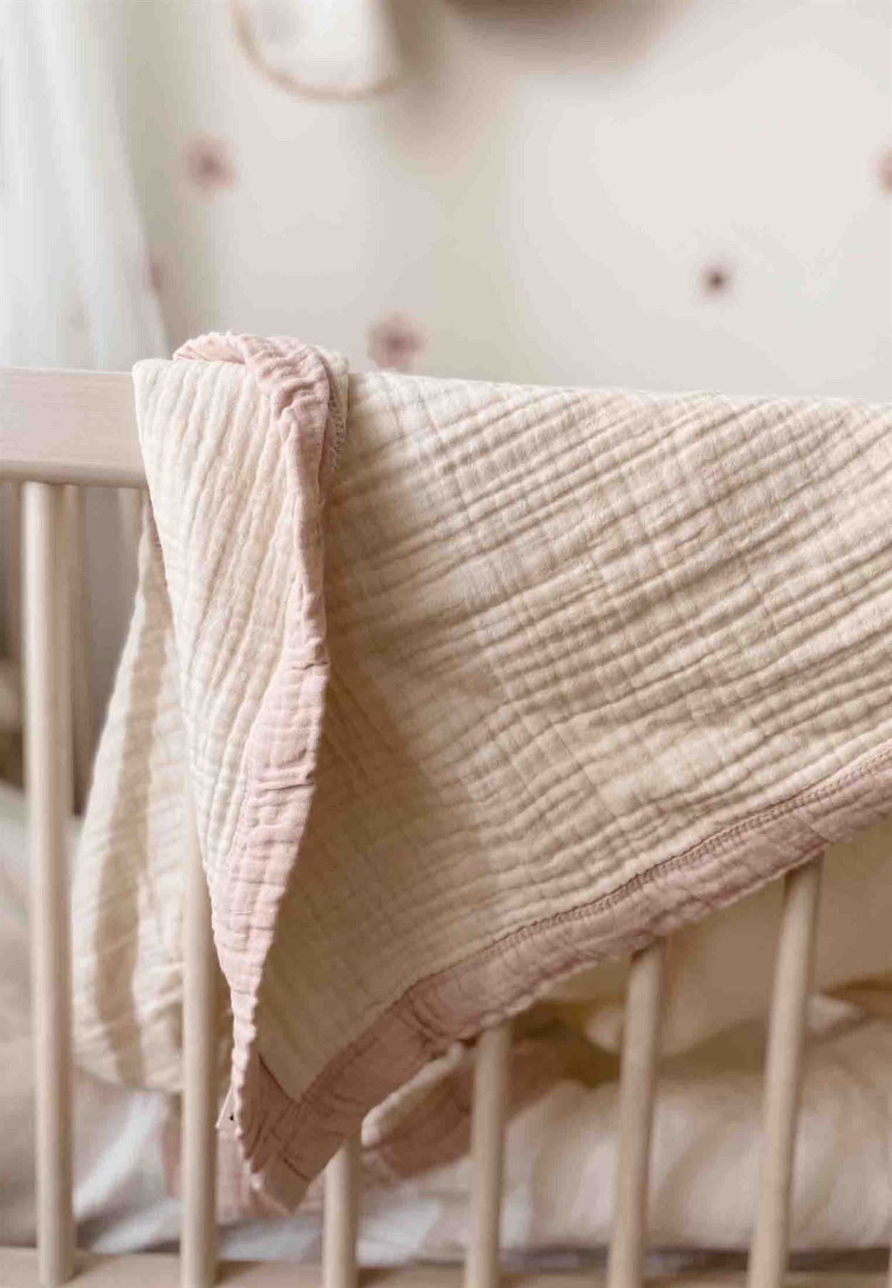 100308 - 5150CigitKalın Biyeli Çift Kat Ham Battaniye 85X90 HAM PUDRA 