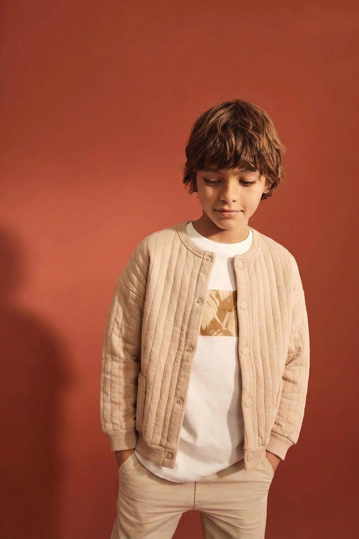 CigitKapitone Ceket 1-10 Yaş Bej