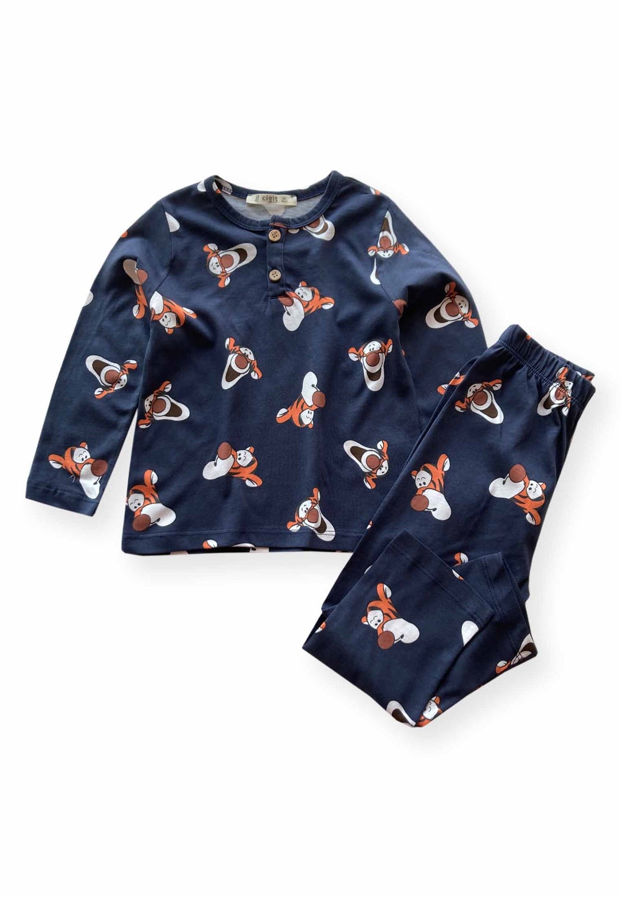 50246 - 5089Kaplan Desenli Patlı Pijama Takım 2-7 Yaş Lacivert desenli - Yeni SezonCigitKaplan Desenli Patlı Pijama Takım 2-7 Yaş Lacivert desenli
