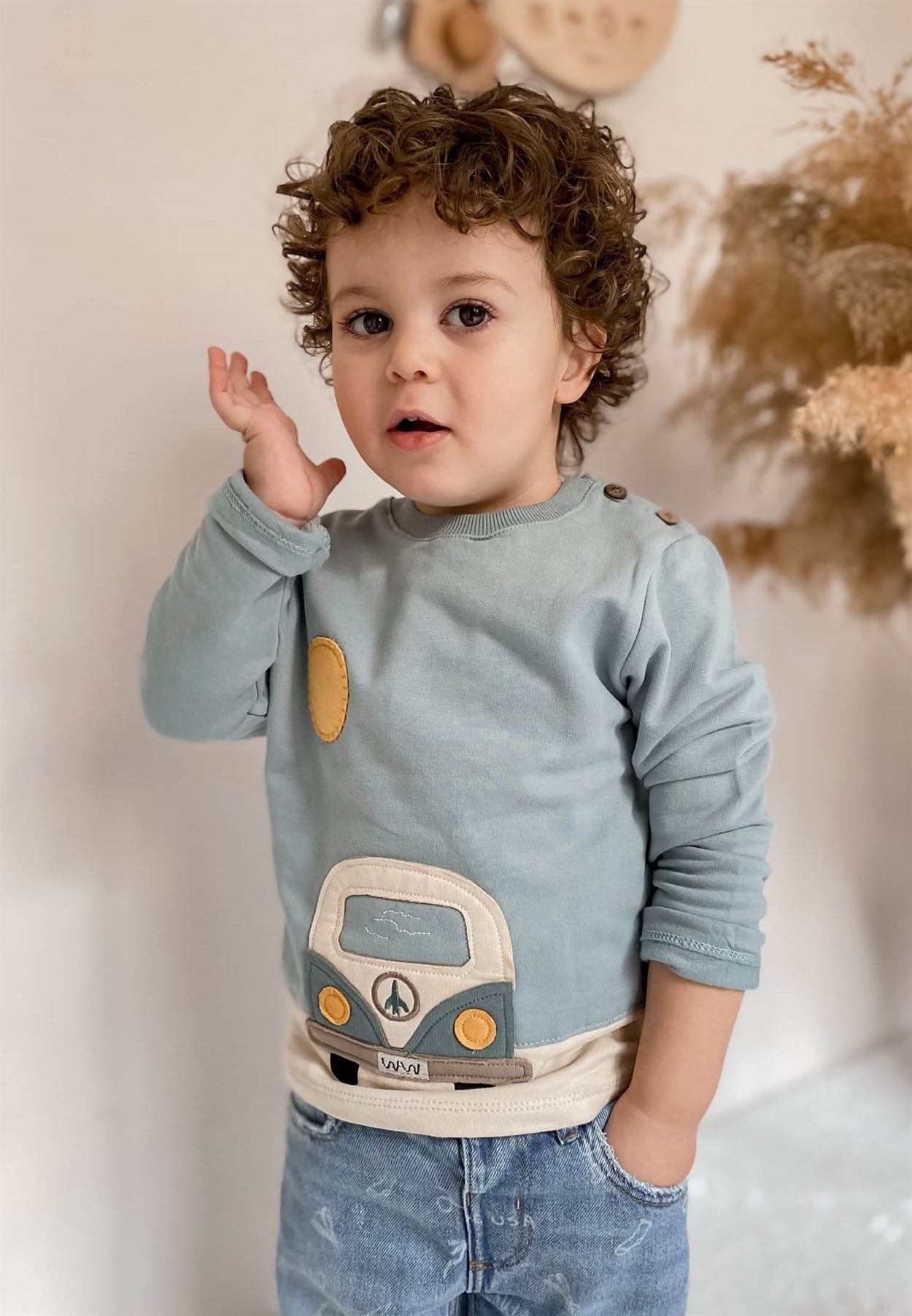 CigitKaravan Aplikeli Sweat 1-5 Yaş Mint Yeşili