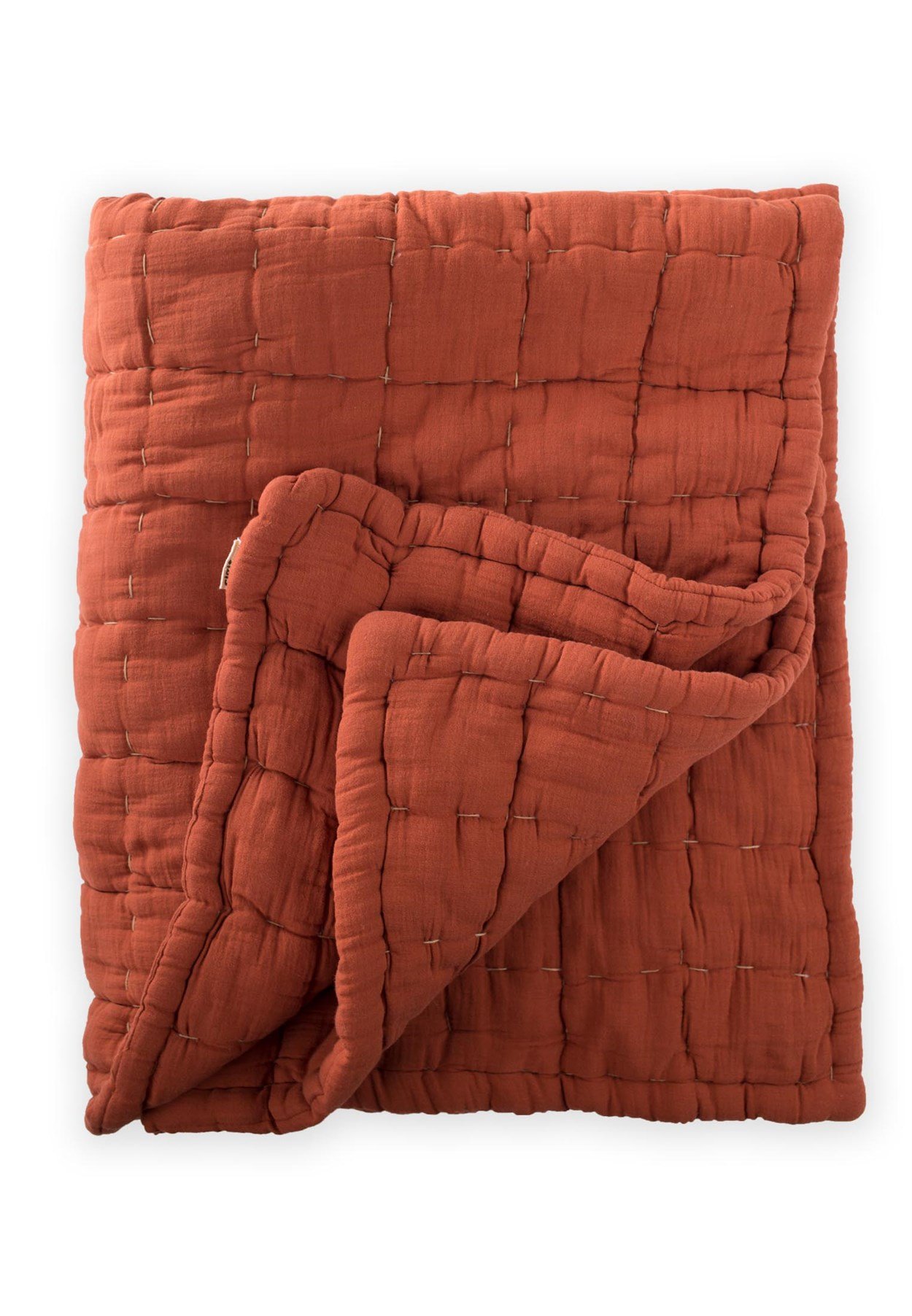 100342 - 5067Kare El İşi Yorgan 100X100 Cm RUST - CigitCigitKare El İşi Yorgan 100X100 Cm RUST