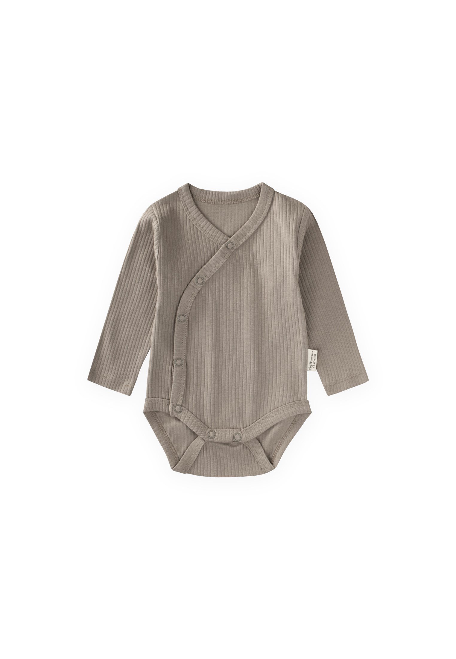CigitTied Bodysuit 0-18 Months Dark Gray