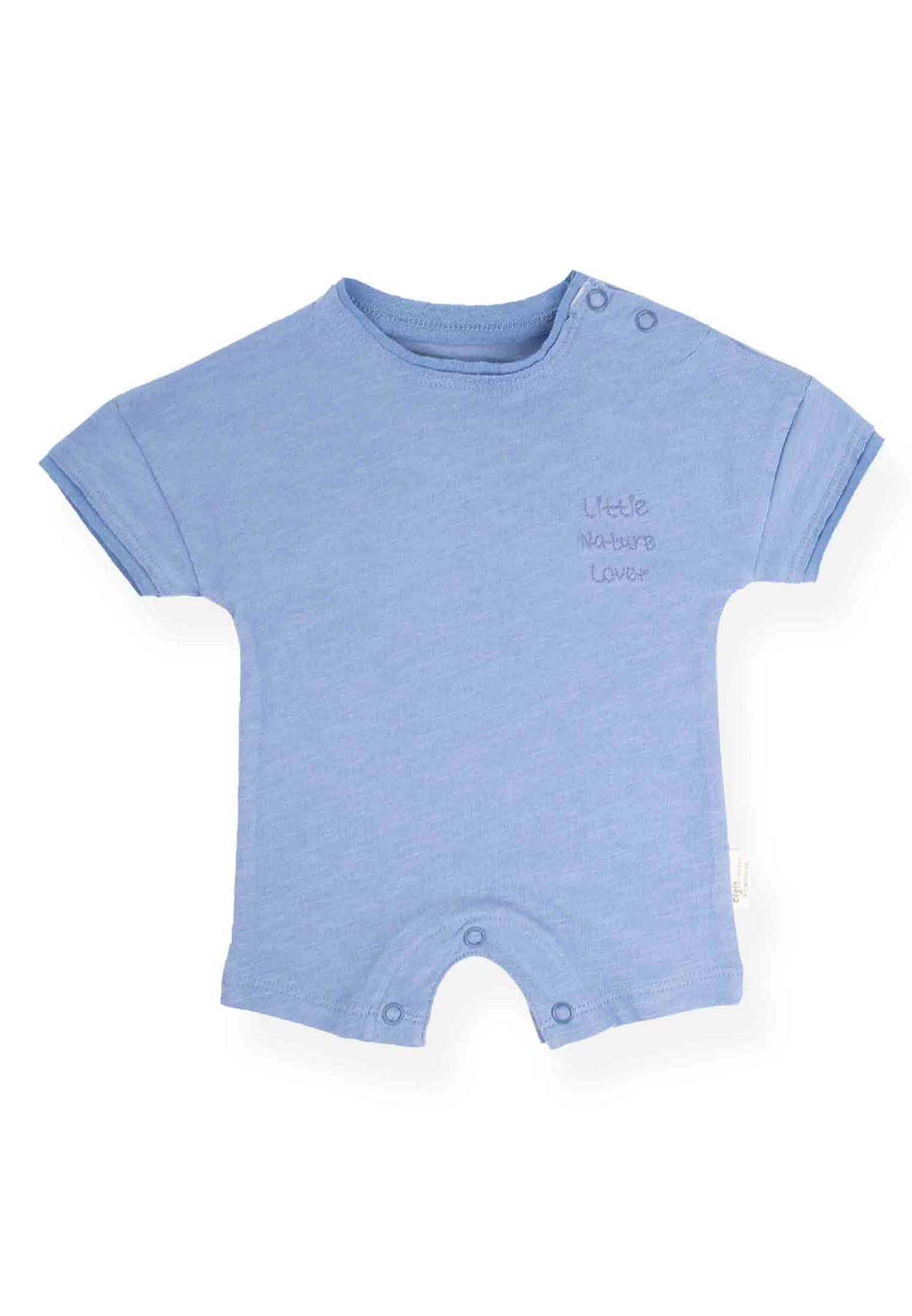 62438 - 5007Little Nature Lover Nakışlı Düşük Omuz Şort Tulum 0-3 Yaş indigo mavi - CigitCigitLittle Nature Lover Nakışlı Düşük Omuz Şort Tulum 0-3 Yaş indigo mavi