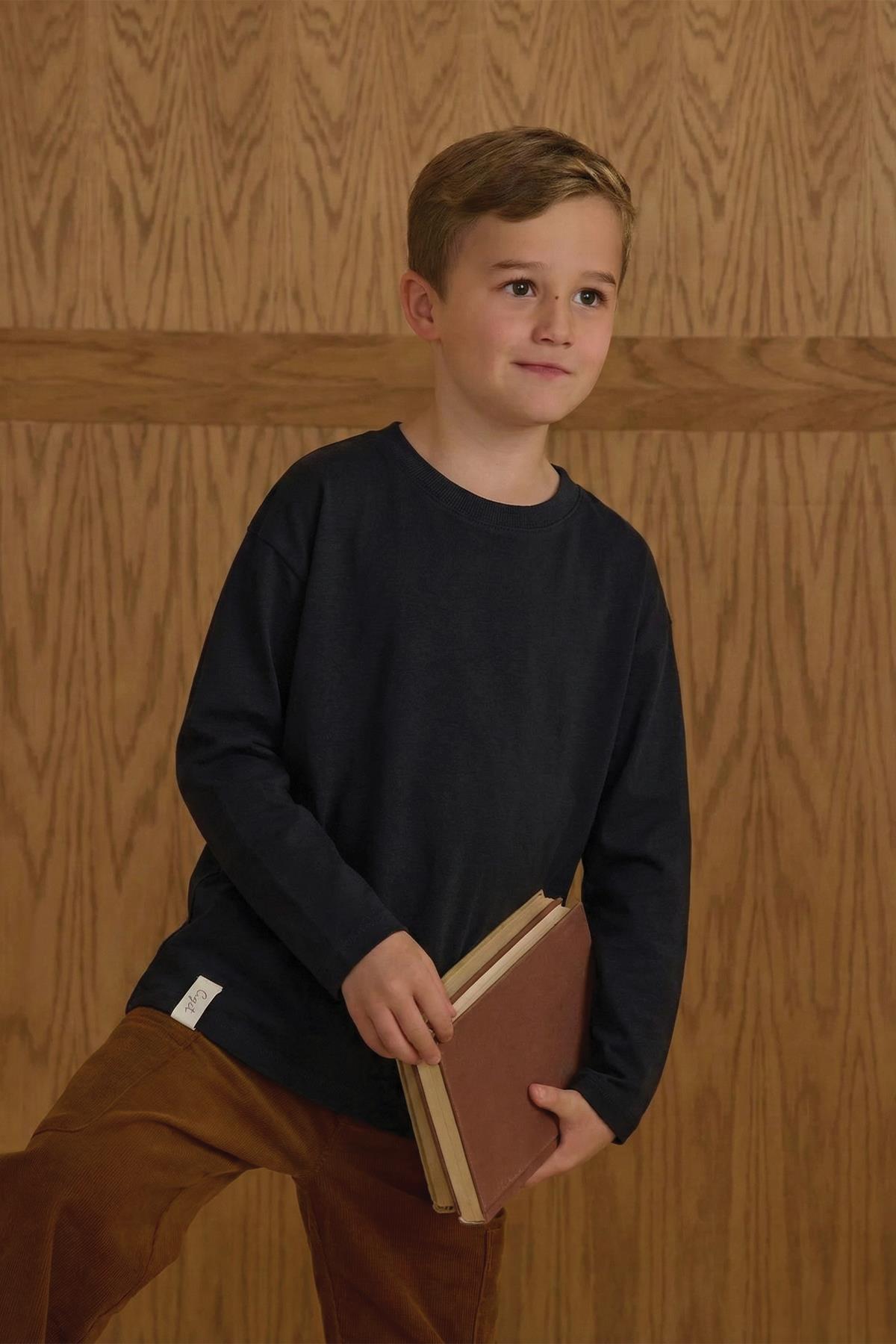 CigitMevsimlik Basic T-Shırt 8-14 Yaş Siyah