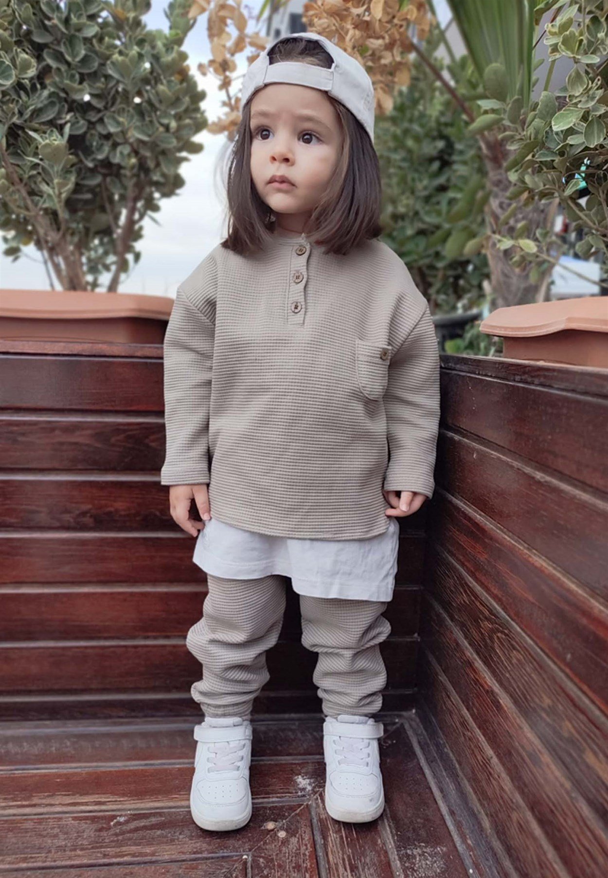 CigitMevsimlik Waffle Takım 1-6 Yaş Vizon