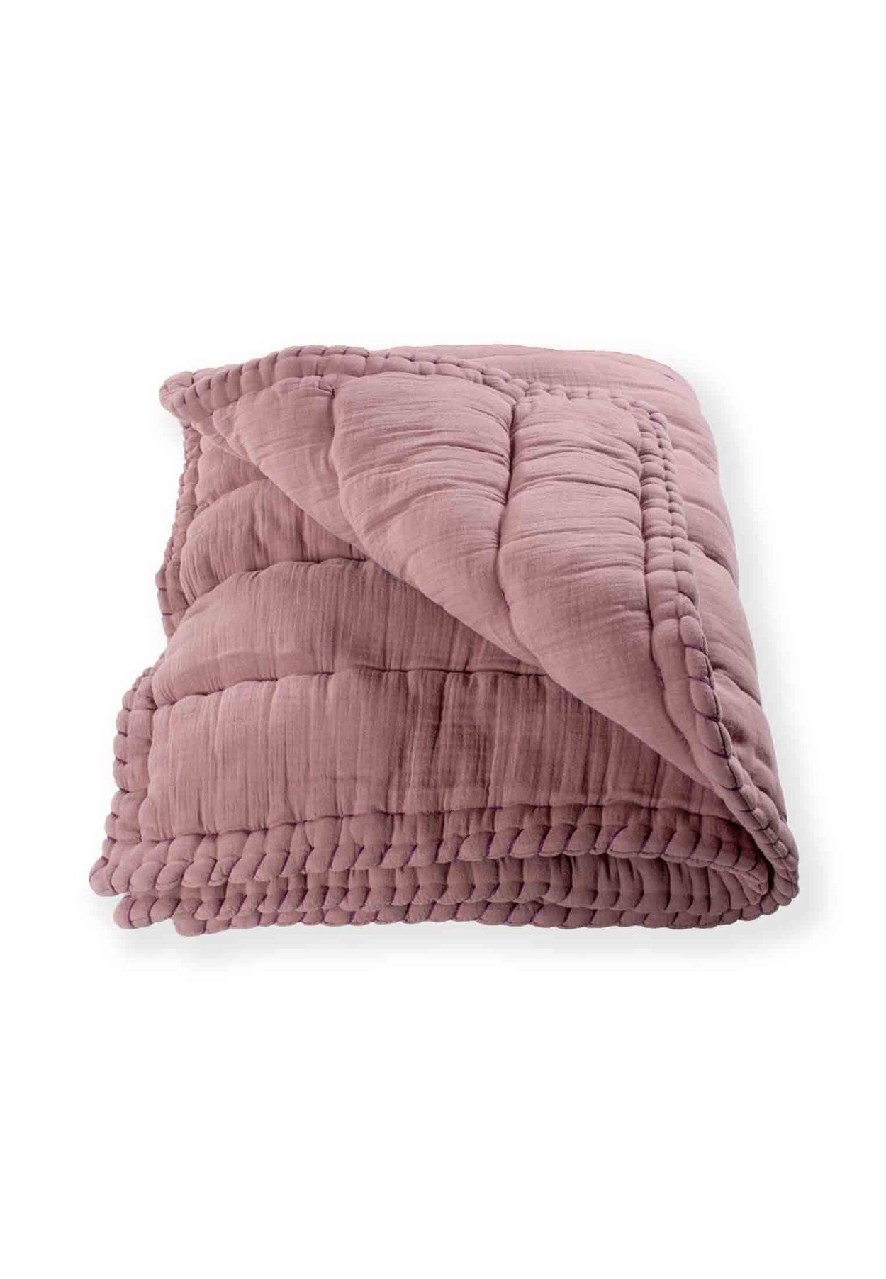 100229 - 329Müslin El İşi Overloklu Yorgan100X120 cm Bakır - CigitCigitMüslin El İşi Overloklu Yorgan100X120 cm Bakır