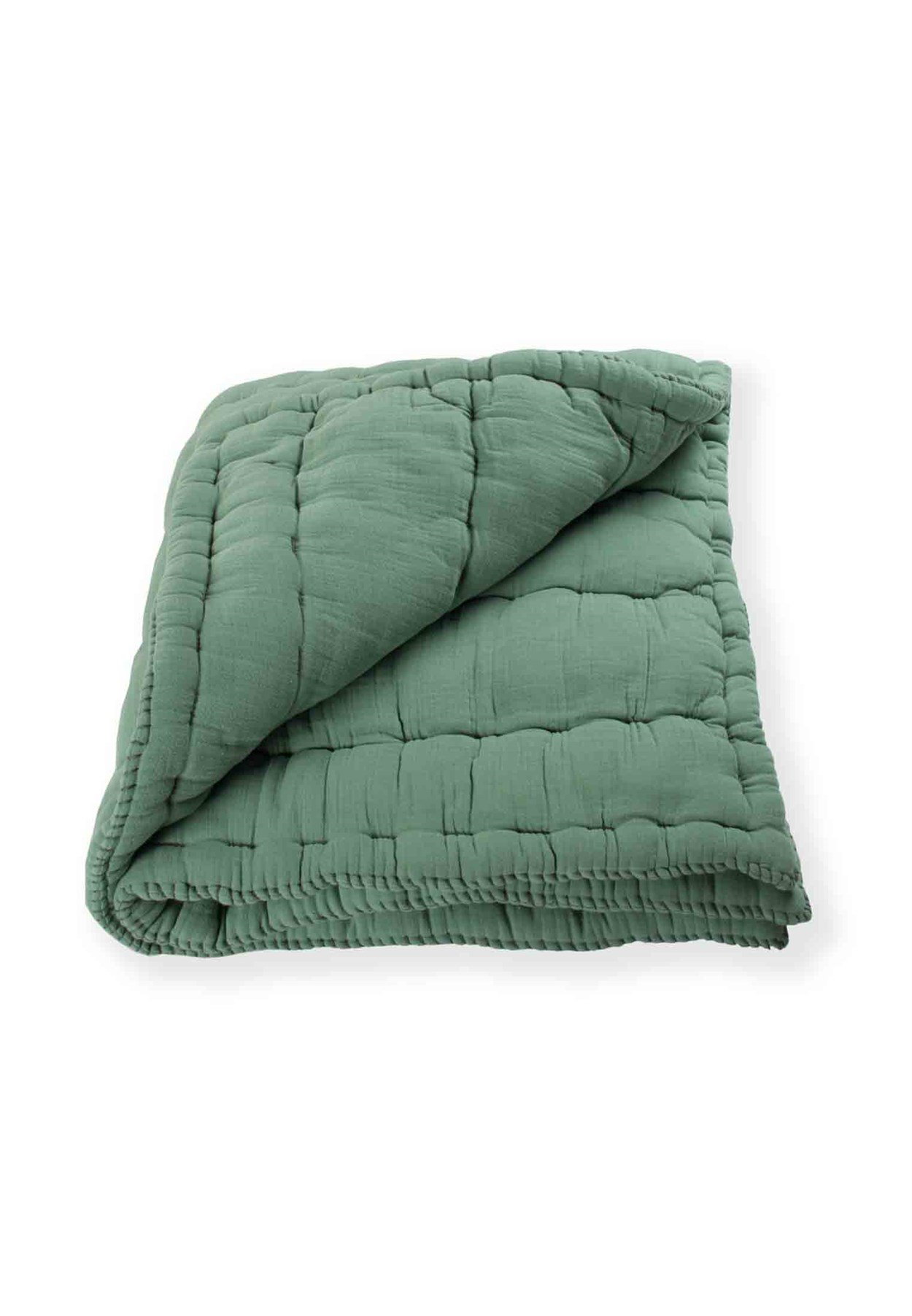 100229 - 58Müslin El İşi Overloklu Yorgan100X120 cm Yeşil  - CigitCigitMüslin El İşi Overloklu Yorgan100X120 cm Yeşil 