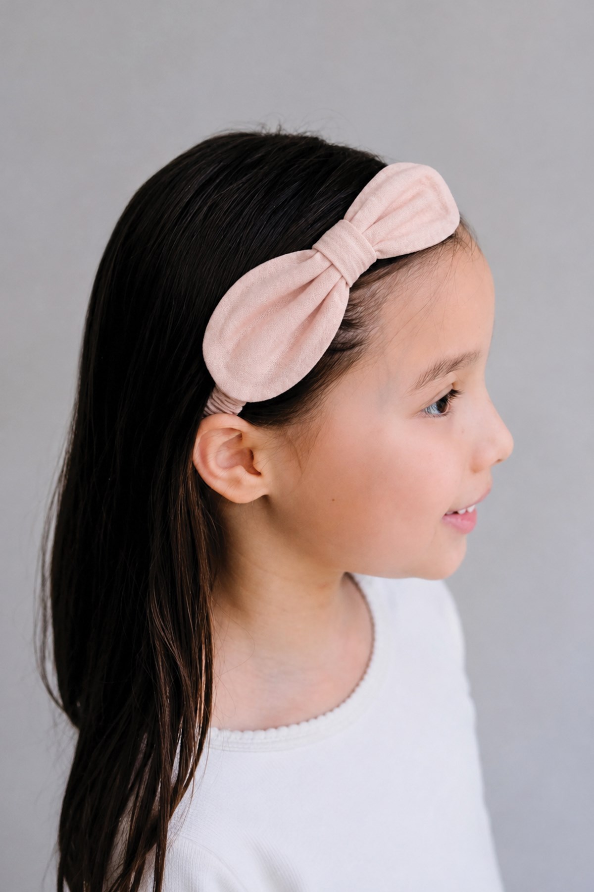 CigitMüslin Lastikli Fiyok Bandana Pudra Pembe