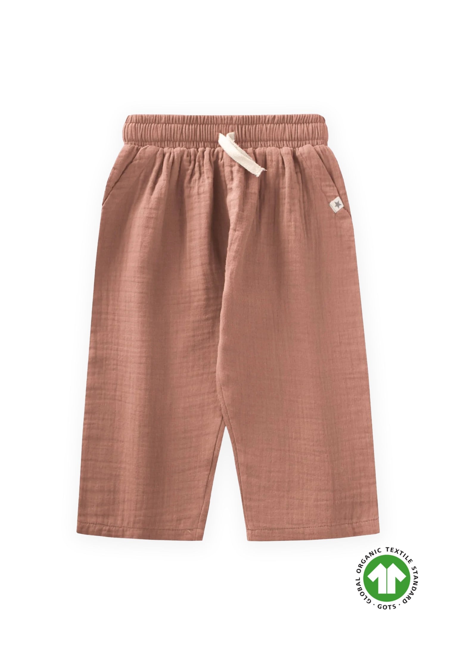 CigitMüslin Pantolon 1-7 Yaş Açık Kahve