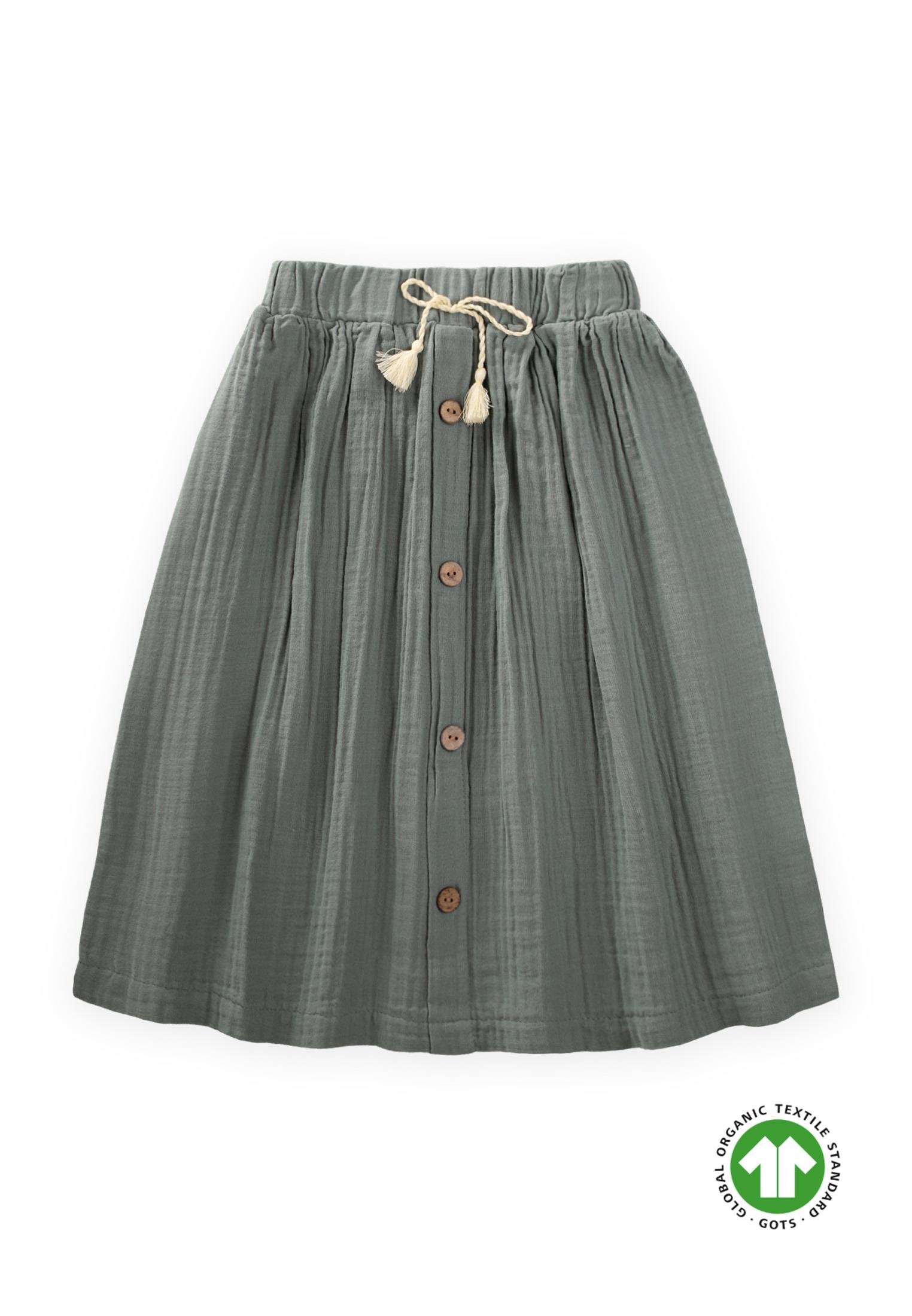 CigitOrganik Müslin Etek 8-12 Yaş Çağla Yeşili