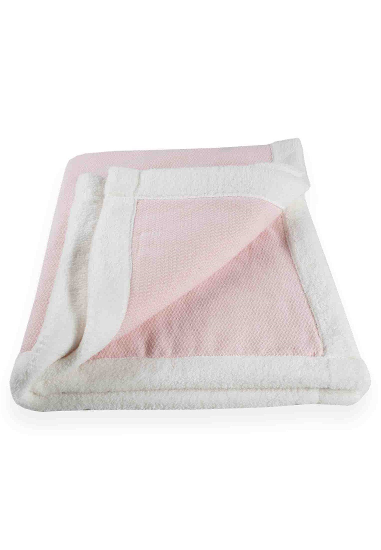 100248 - 140Pelüşlü Hasır Desen Bebek Battaniye 85X100 cm Pembe - CigitCigitPelüşlü Hasır Desen Bebek Battaniye 85X100 cm Pembe