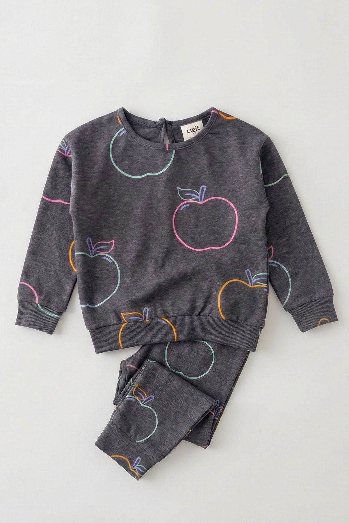 CigitPijama takım 2-9 Yaş Gri Melanj