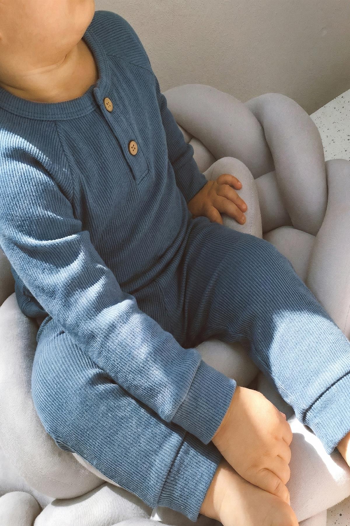 CigitReglan Kol Patlı Basıc Takım 1-8 Yaş İndigo